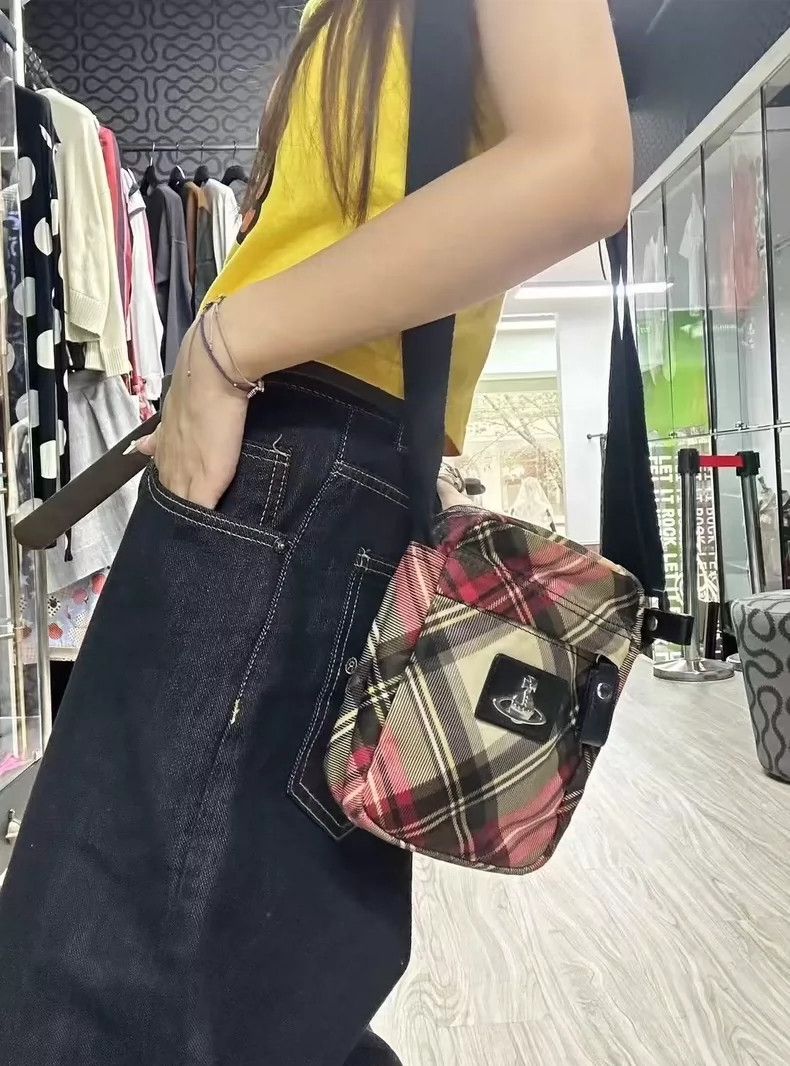 Vivienne Westwood Vivienne Westwood Plaid Crossbody Bag - dmc Size ONE SIZE - 1 Thumbnail