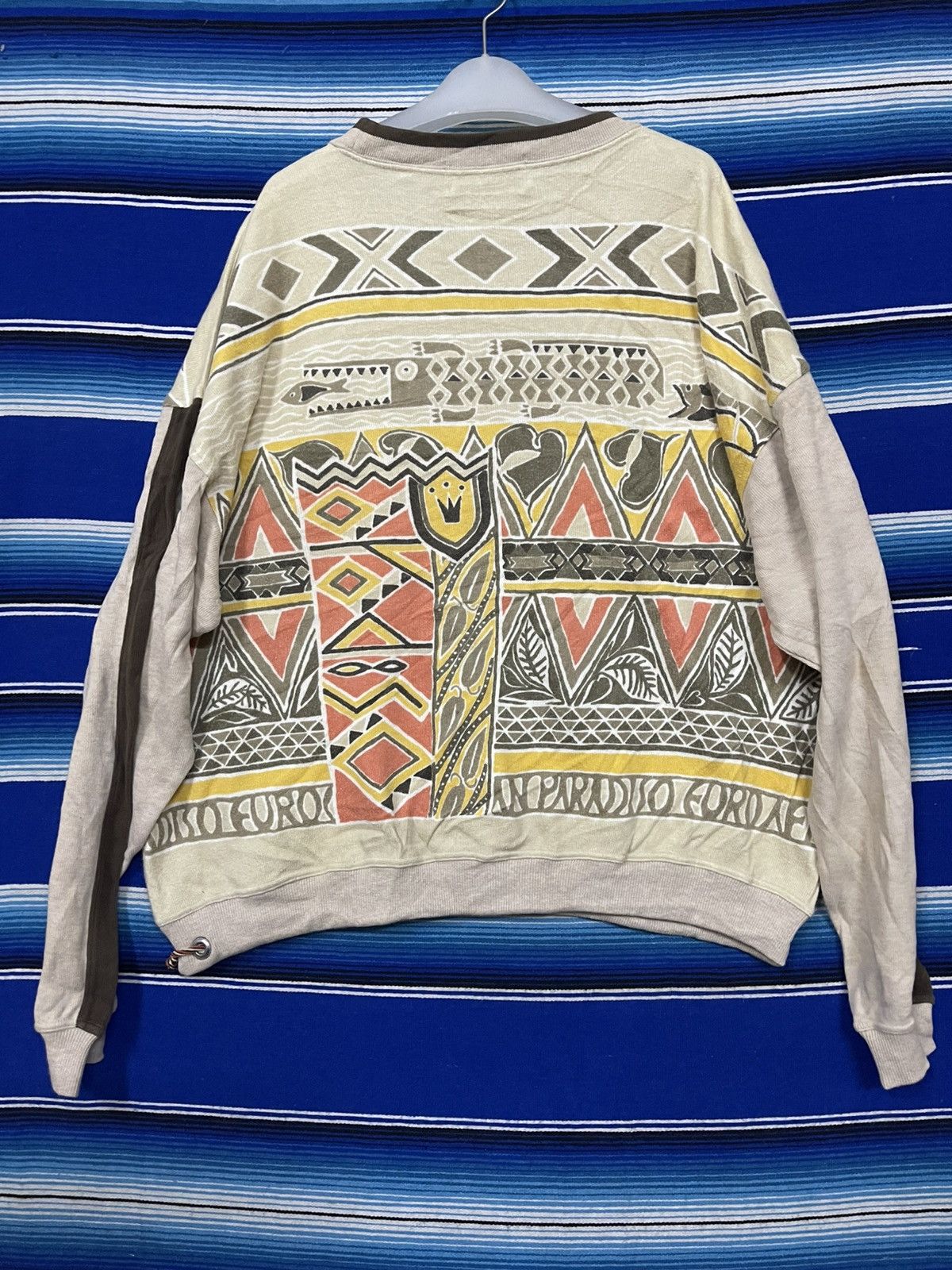 Japanese Brand × Vintage RARE 🔥 Vintage 90s PARADISO Fullprint Sweatshirt Size US XXL / EU 58 / 5 - 7 Thumbnail