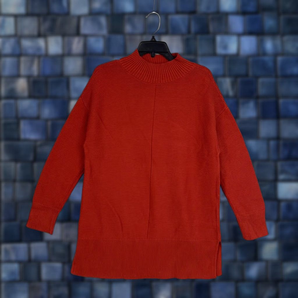 Talbots Talbots Sweater Tunic Womens 1X Red Ribbed Cozy Plus Soft Casual Knit Mock Neck Long Sleeve Size XL / US 12-14 / IT 48-50 - 1 Thumbnail