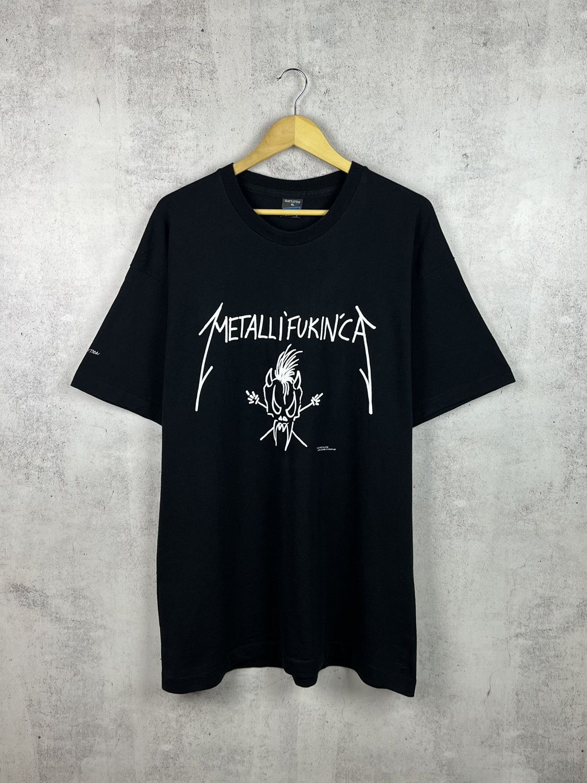 Metallica Vintage 1993 Metalli'Fukin'ca Tee Single Stitch Rock Europe Size US XL / EU 56 / 4 - 1 Thumbnail