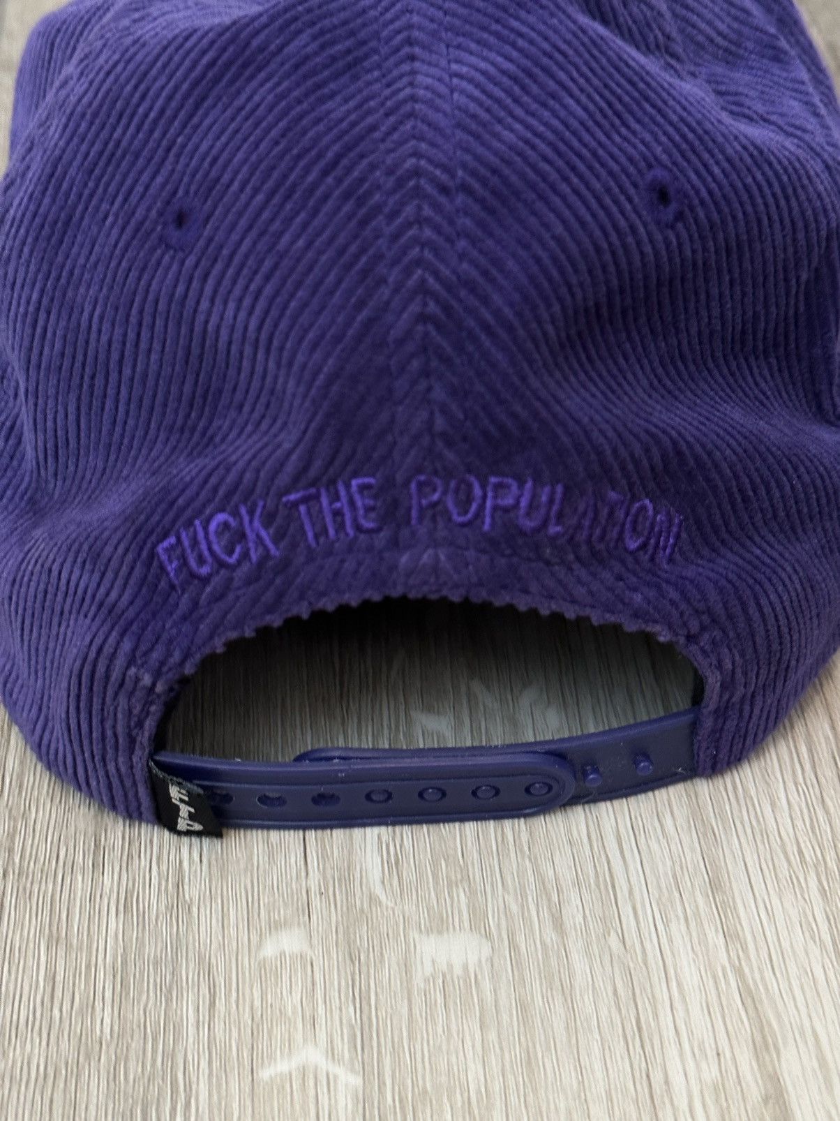 Fuck The Population Fuck The Population Purple Corduroy Smiley Logo Hat FTP Size ONE SIZE - 5 Thumbnail