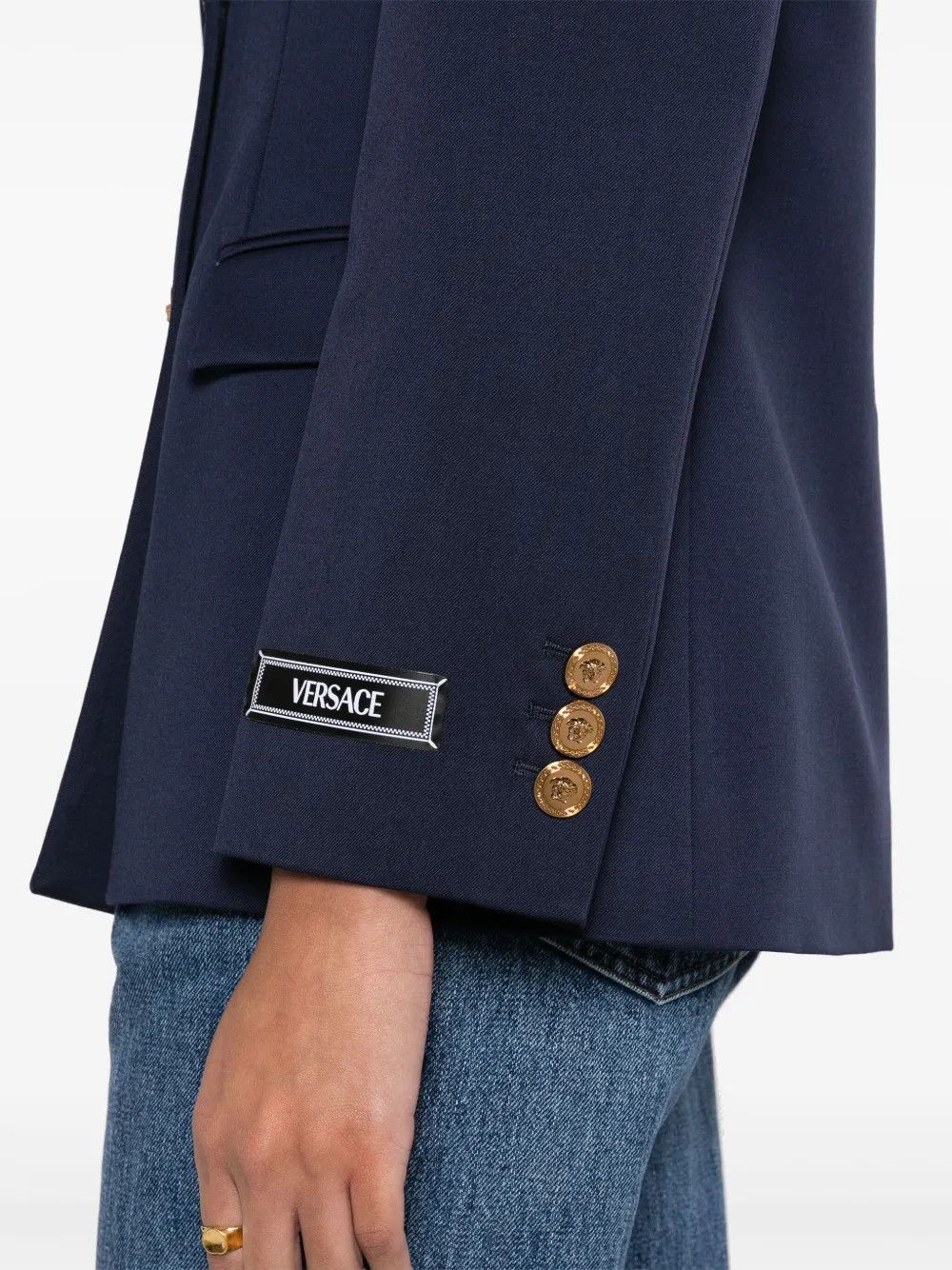 Versace o1y0226 Blazer in Navy Blue Size M / US 6-8 / IT 42-44 - 4 Thumbnail