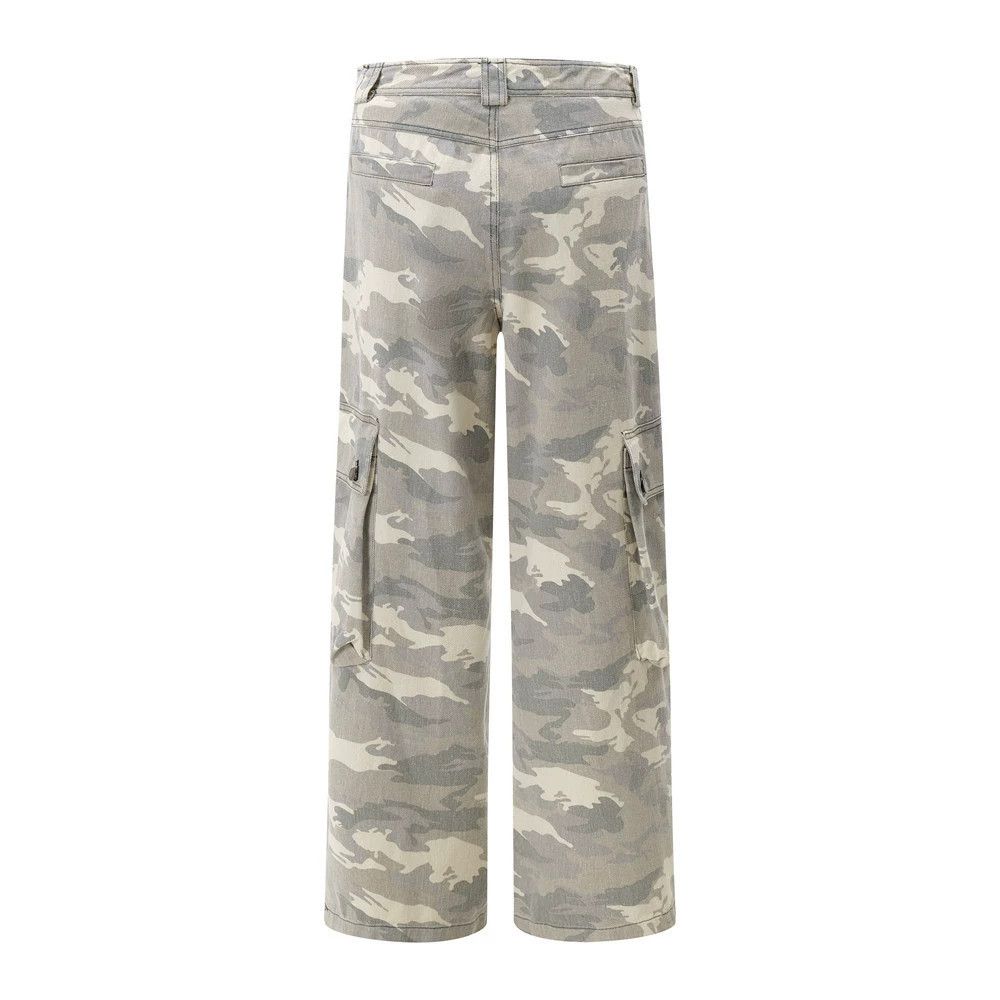 Jean Men's high street hip-hop wide-leg camouflage work trousers Size US 32 / EU 48 - 2 Thumbnail