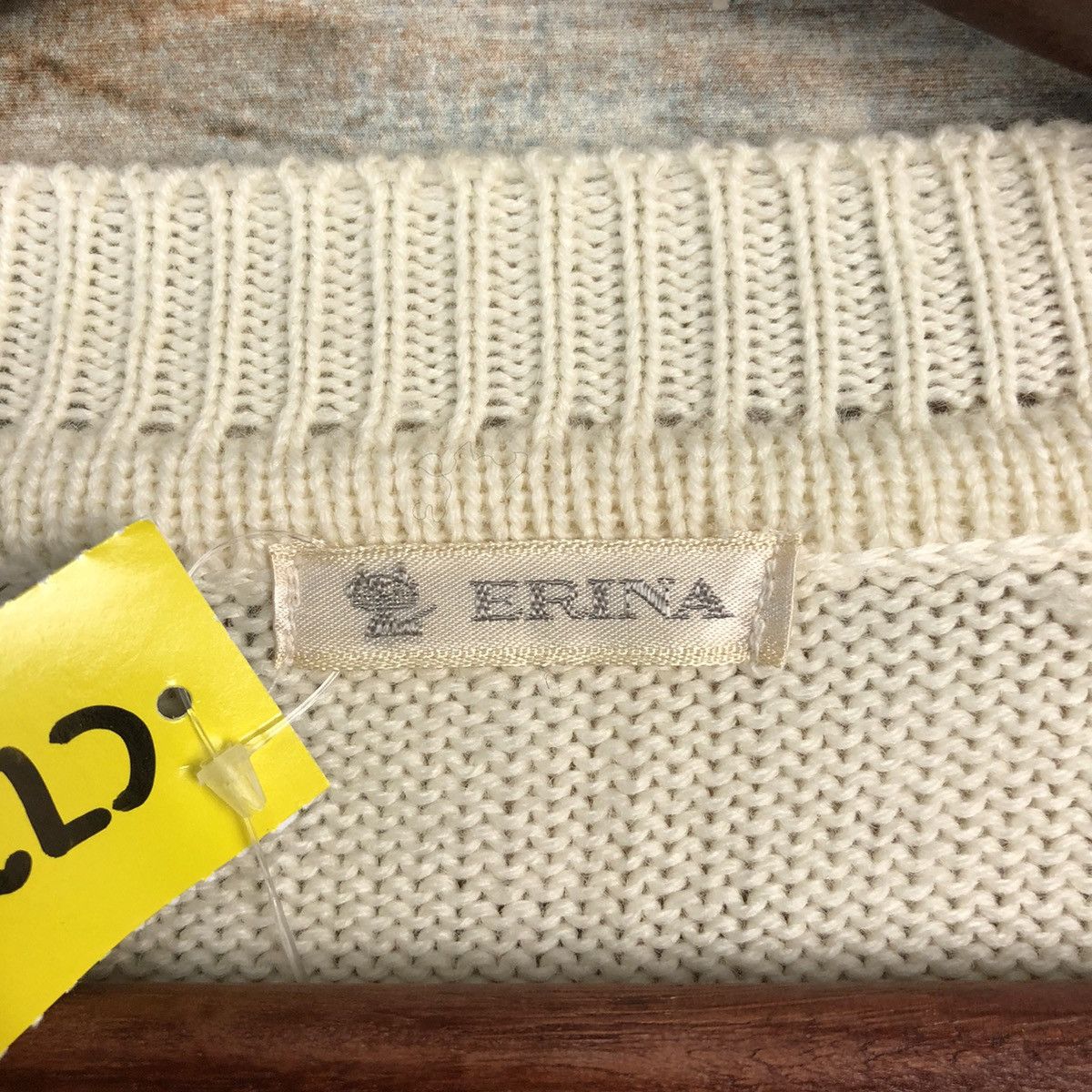 Vintage DL Erina cat Beige Cardigan Knitwear #C727 Size M / US 6-8 / IT 42-44 - 9 Thumbnail