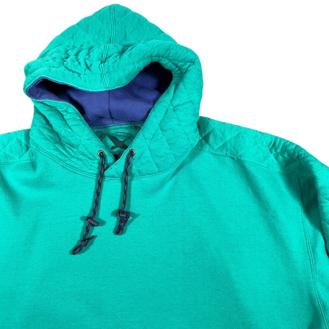 Eddie Bauer VINTAGE Eddie Bauer Sweater Mens Hoodie Quilted Green Purple Y2K Pullover M Size US M / EU 48-50 / 2 - 2 Thumbnail