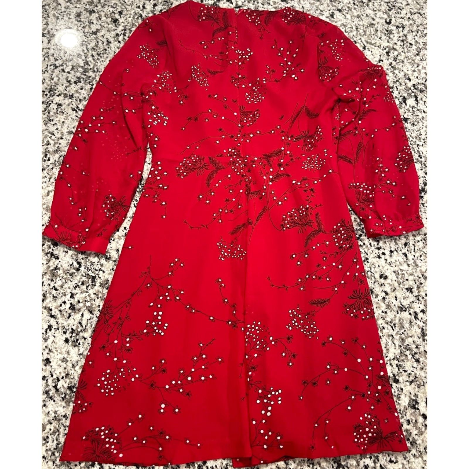Madewell Madewell Dress Hazelwood Wrap Front Red Mini Windswept Floral Sz 0 Size XS / US 0-2 / IT 36-38 - 2 Thumbnail