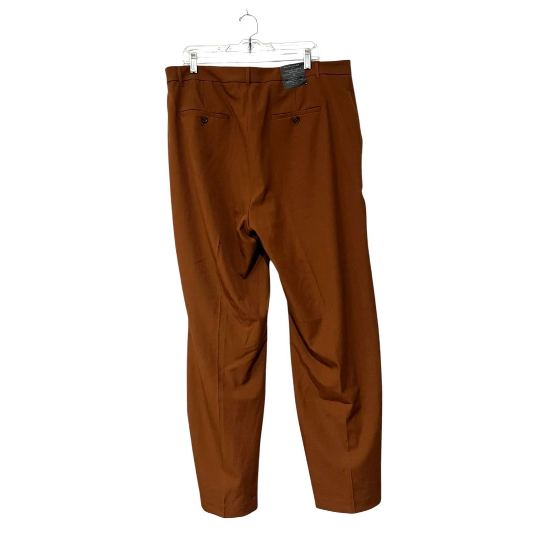 Banana Republic NWT Banana Republic Brown Sculpted Stretch Trousers Dress Pants Women 18 Straight Leg Inseam 27.5-32in Pockets Spandex Polyester Sloan Size 24" / US 00 / IT 34 - 5 Thumbnail