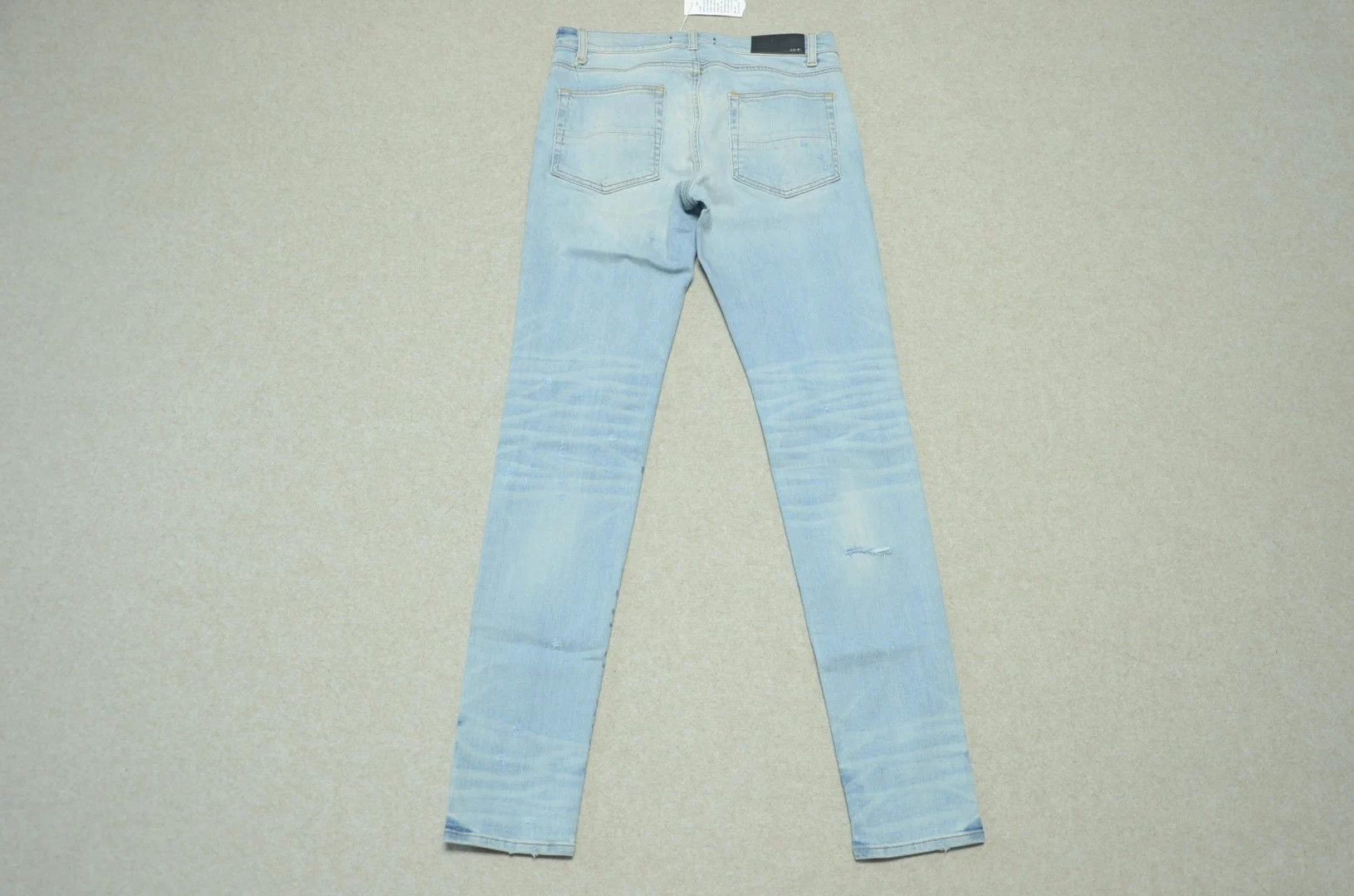 Amiri Amiri Blue Tiger Stripe Wash Distressed Jeans Size US 33 - 5 Thumbnail