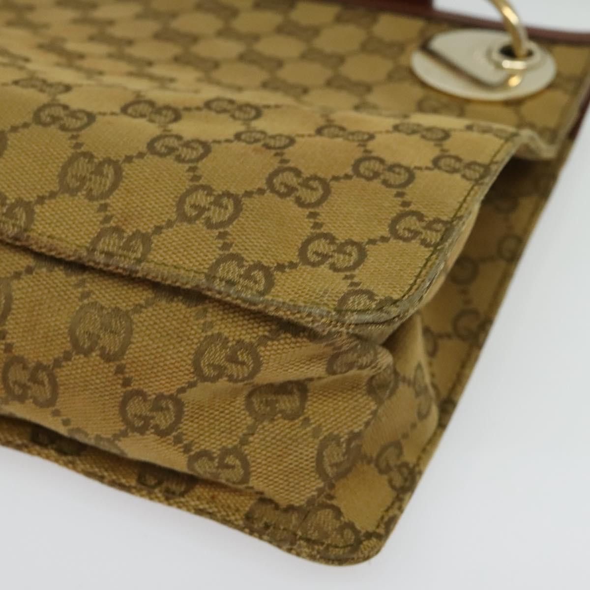 Gucci GUCCI GG Canvas Shoulder Bag Beige Gold Size ONE SIZE - 11 Thumbnail