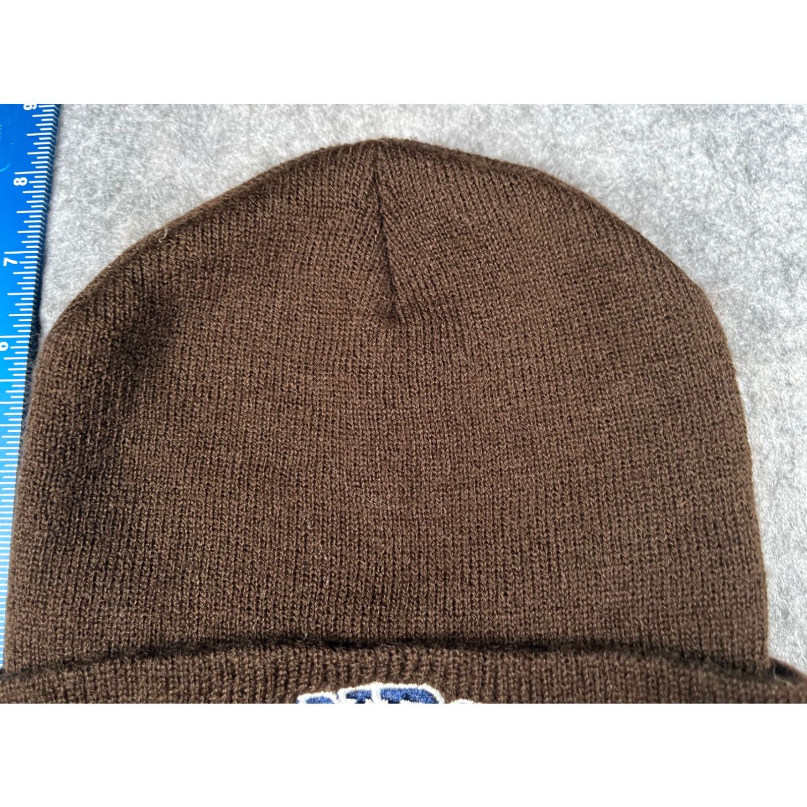 Vintage London Beanie Adult One Size Brown Knit 100% Acrylic Embroider Union Jack Size ONE SIZE - 3 Thumbnail