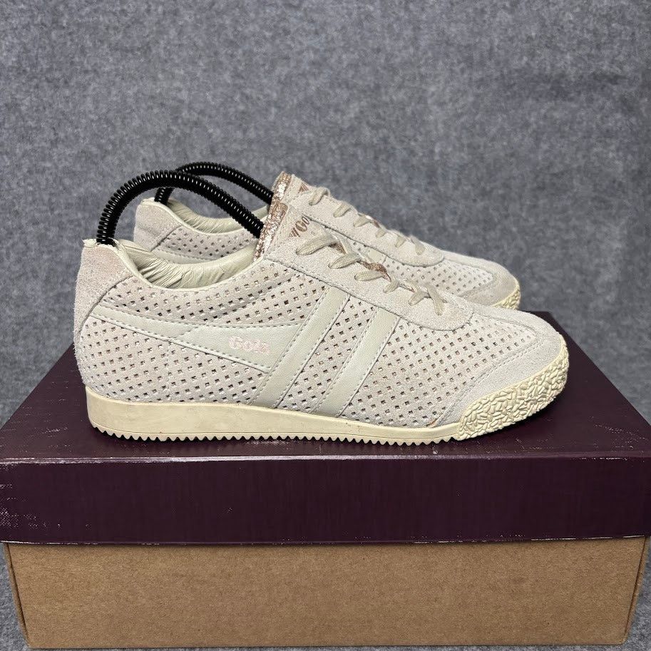 Gola Gola Harrier Gray Suede Perforated Trainer Sneakers Womens 8 Size US 8 / IT 38 - 6 Thumbnail