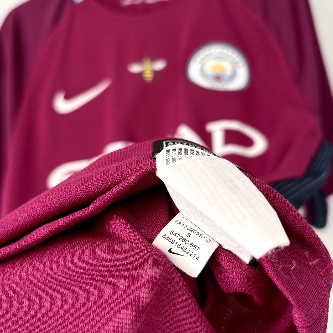 Nike 2017 2018 Manchester City Nike De Bruyne Soccer Jersey Away Size US S / EU 44-46 / 1 - 6 Thumbnail