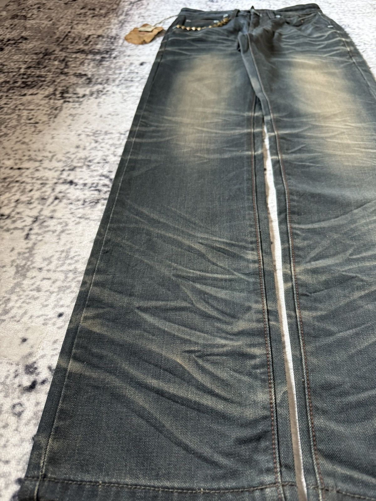 GOSTAR DE FUGA Fuga Style D.L.N Japan Mud Black Wash Studded Jeans Size US 28 / EU 44 - 10 Thumbnail