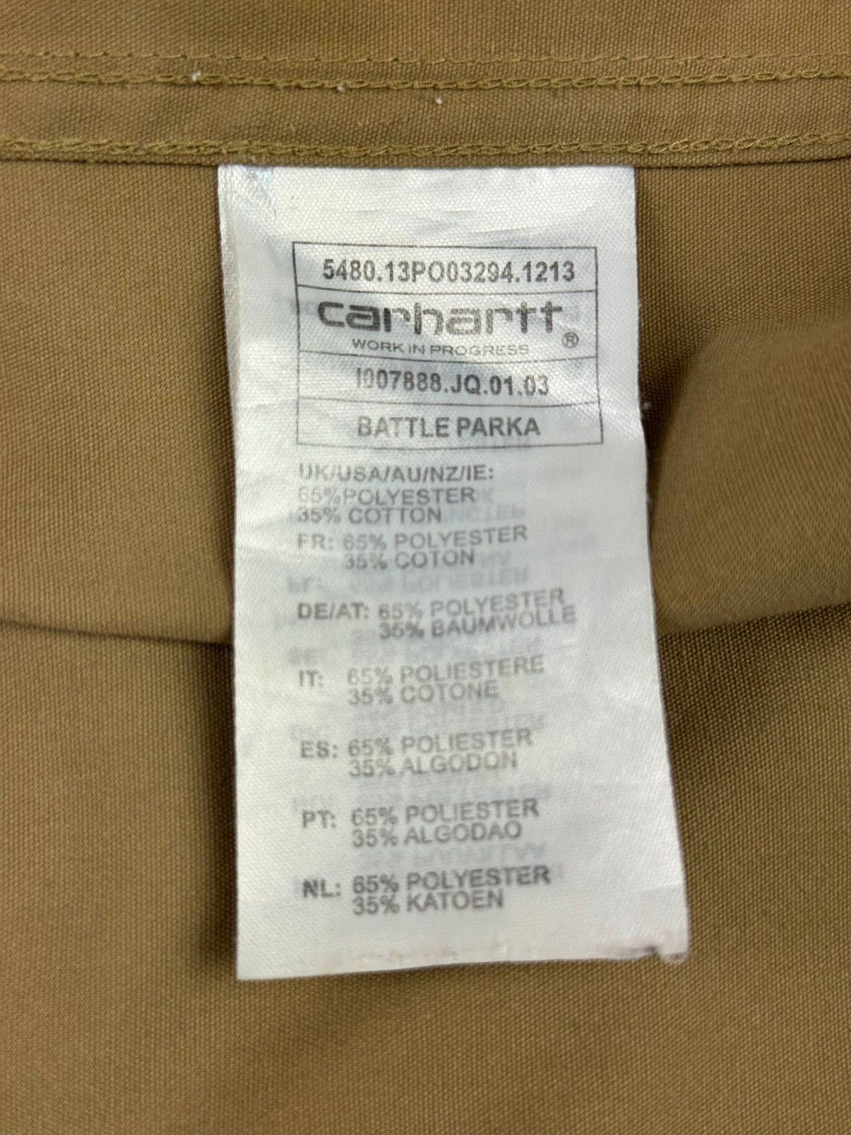 Carhartt Carhartt Battle Parka Size M, Brown Biege Size US M / EU 48-50 / 2 - 10 Thumbnail