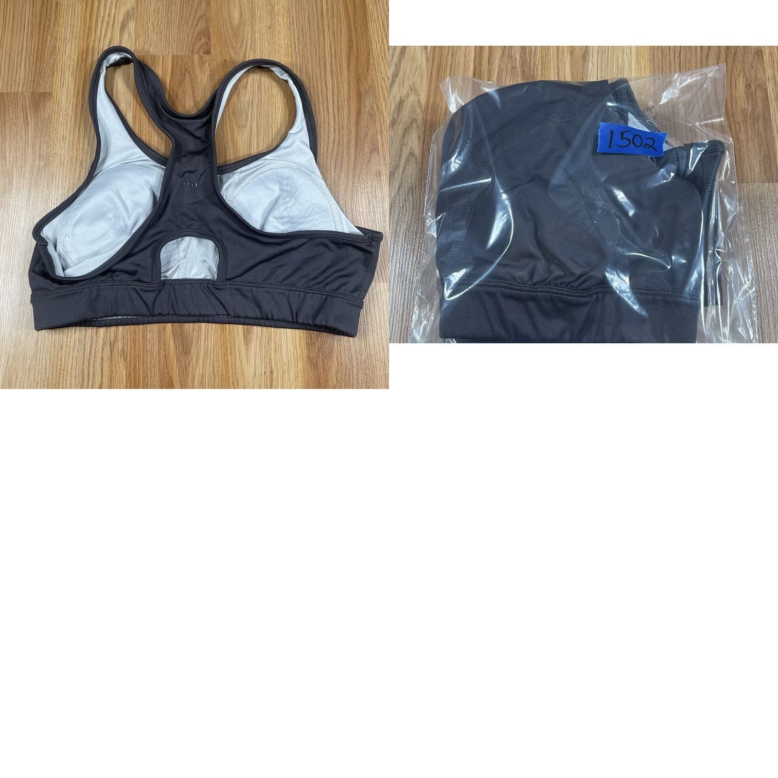 Jockey Jockey Sports Bra Women's XL Gray Racerback Stretchy Athletic Shirt? Size ONE SIZE - 8 Thumbnail