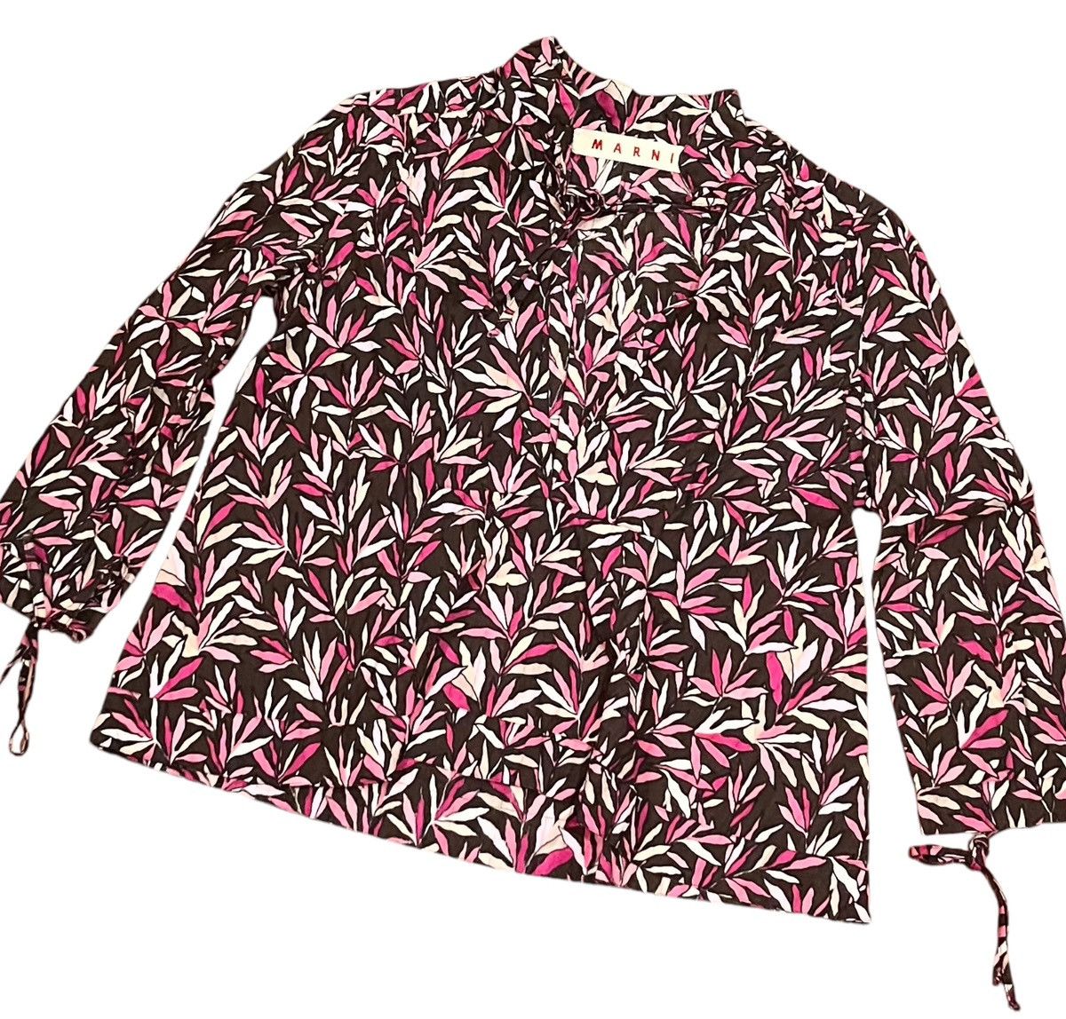 Marni Vintage marni leaves print blouse Size S / US 4 / IT 40 - 2 Thumbnail