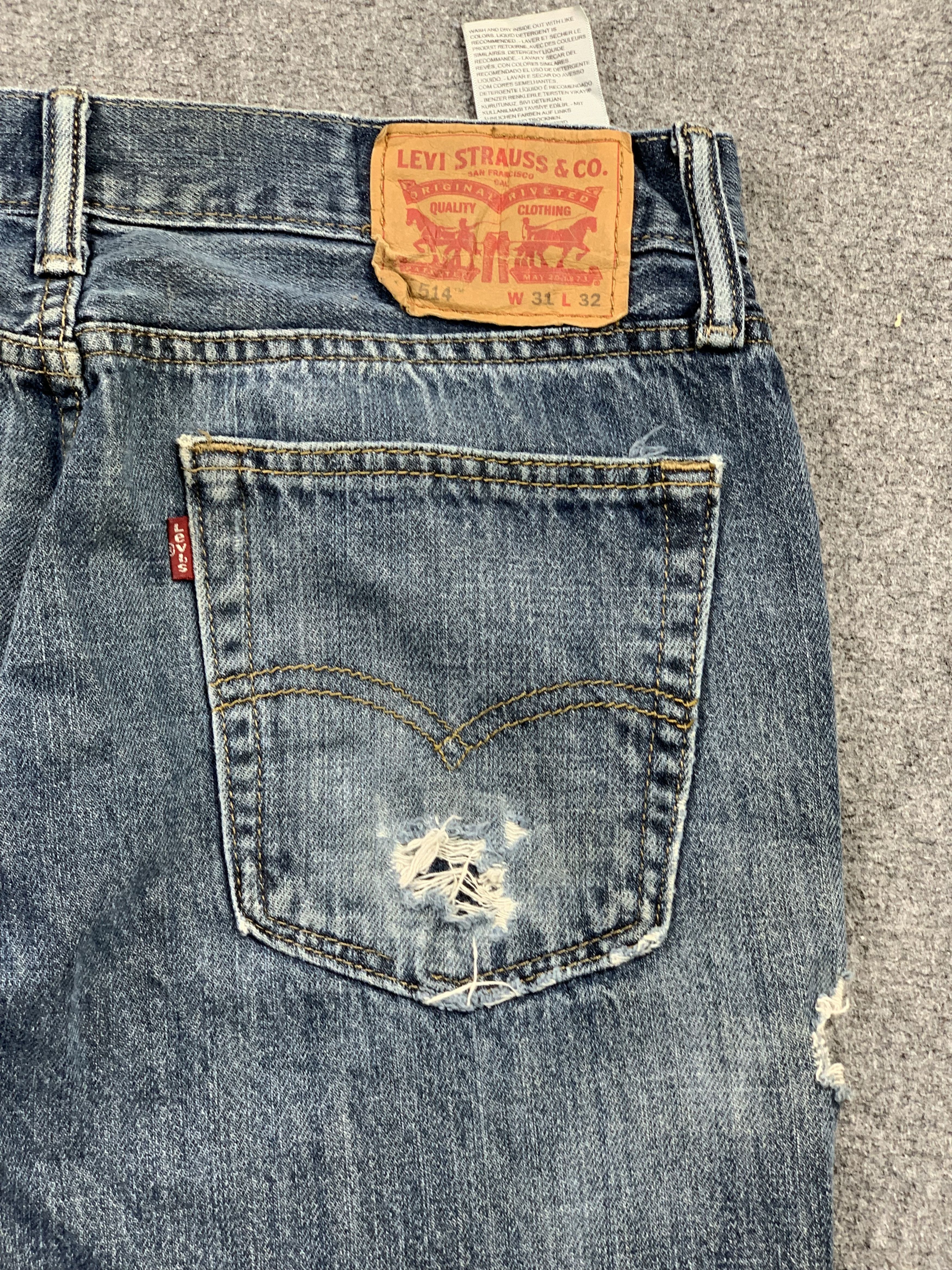 Levi's Vintage Levis 514 Faded Blue Jeans DP2189 Size US 31 - 20 Thumbnail