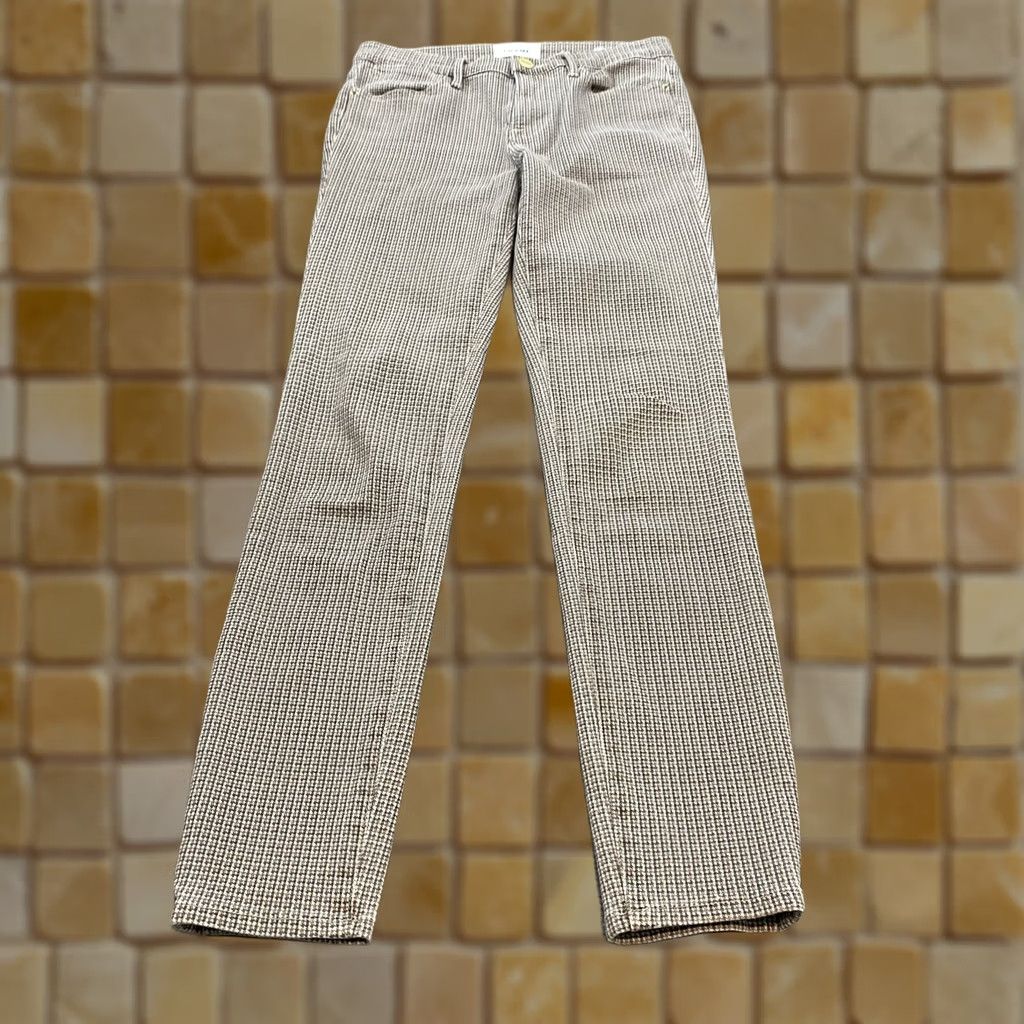 Frame FRAME Le High Skinny Jeans Womens 26 Tawny Houndstooth Stretch 26x29 Denim Zipper Slim Multicolor 90s? Size 26" / US 2 / IT 38 - 1 Thumbnail