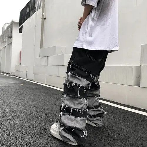 Designer × Japanese Brand Jeans Patchwork Darkwear Size US 30 / EU 46 - 1 Thumbnail