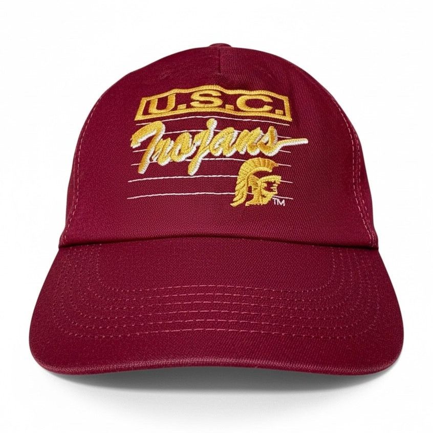 Other Vintage 80s USC Trojans Front Row Cardinal Snapback Hat USA Size ONE SIZE - 1 Thumbnail