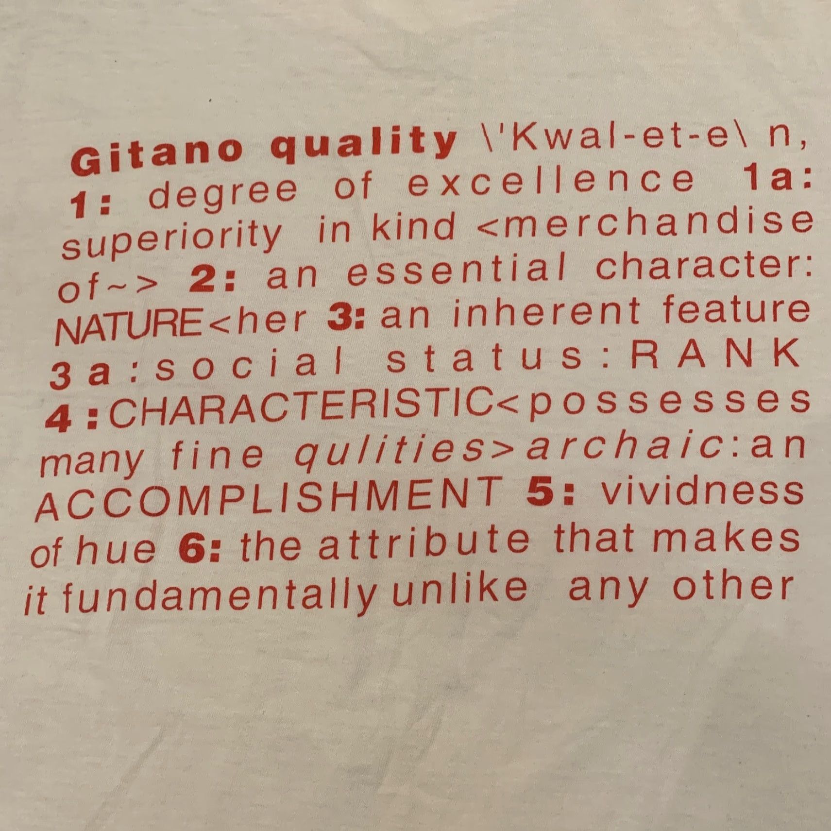 Vintage VINTAGE Gitano T-Shirt Shirt Men Sz L White 2 Sided Definition Stitch Mens Size US L / EU 52-54 / 3 - 7 Thumbnail