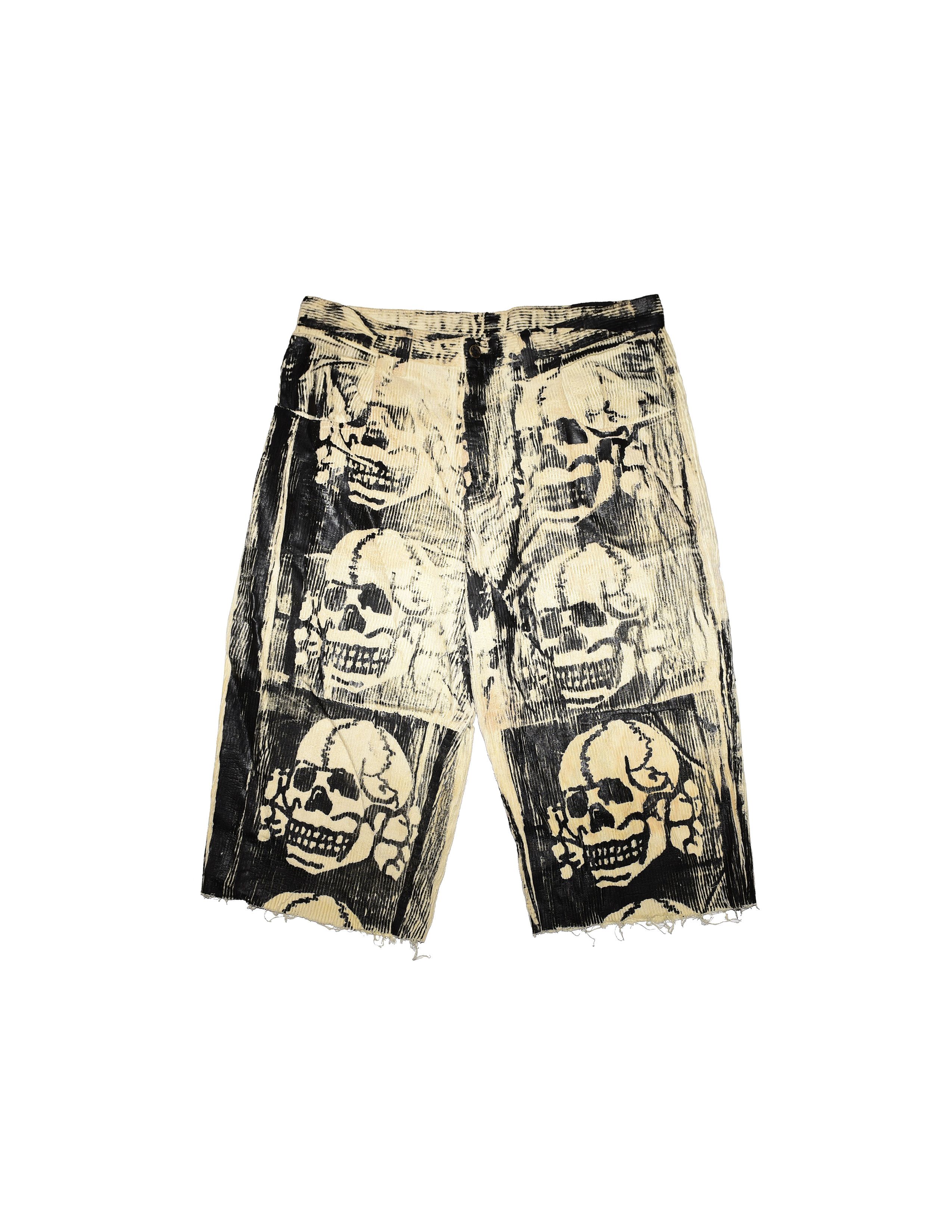 basketcase gallery BLACK METAL Waxed Corduroy Wide Pants by Digital Trenches Size US 40 / EU 56 - 1 Thumbnail