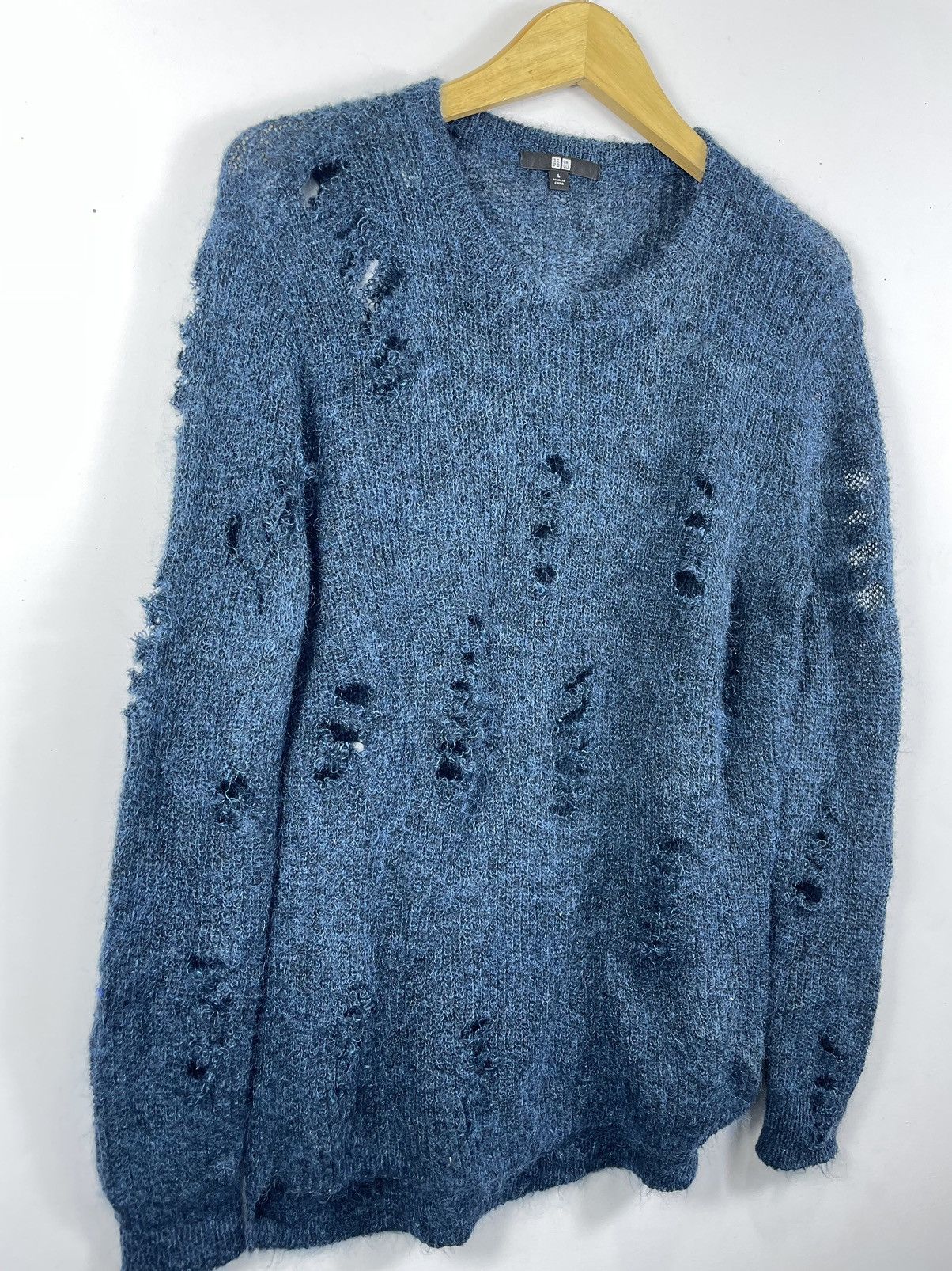 Beauty Beast × Hysteric Glamour × Japanese Brand Uniqlo Distressed Trashed knit Sweater ifsixstyle Size US L / EU 52-54 / 3 - 2 Thumbnail