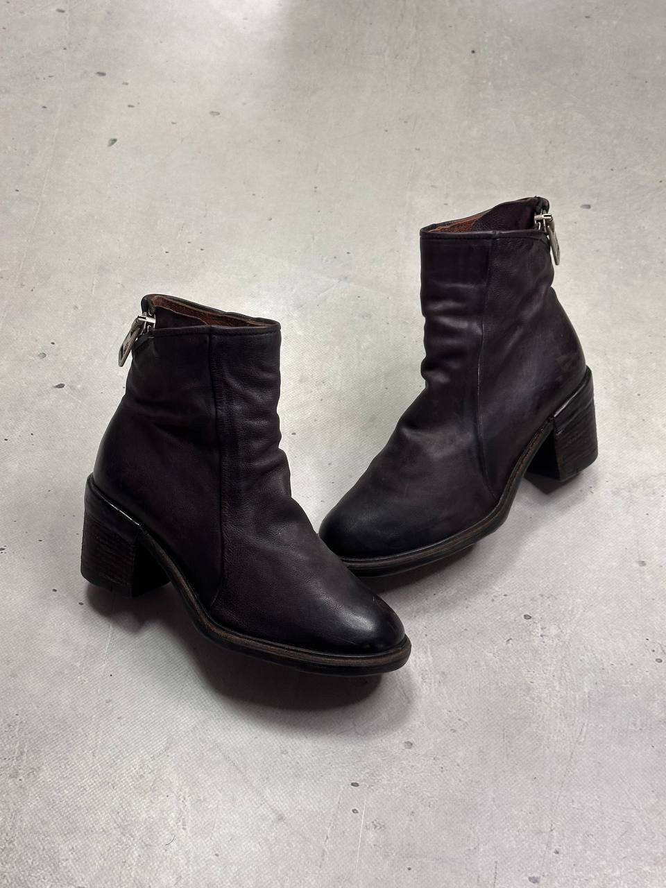 A.S.98 A.S.98 Jase Leather Ankle Boots Side Zip Brown 36 US 6 Y2K Size US 6 / IT 36 - 2 Thumbnail