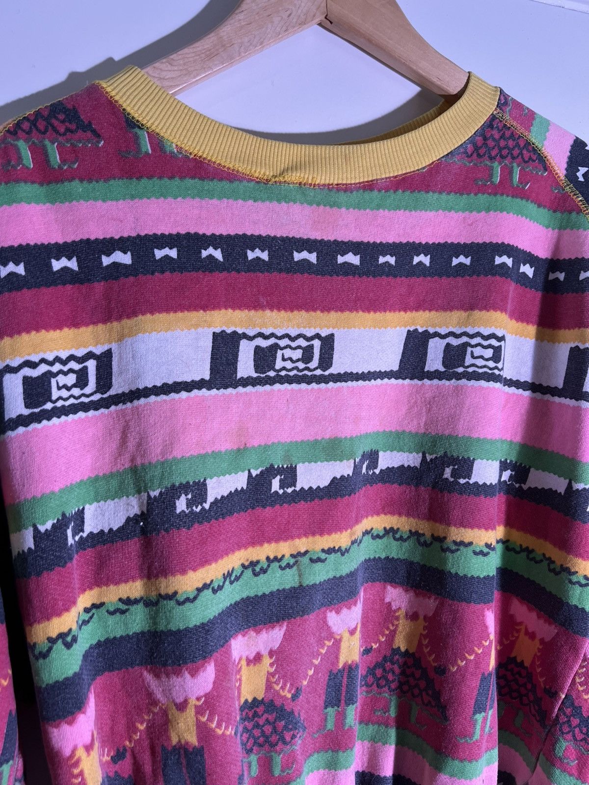 Vintage 90’s 2000’s Y2K Vintage Abstract Pattern Retro Sweatshirt Size US S / EU 44-46 / 1 - 4 Thumbnail