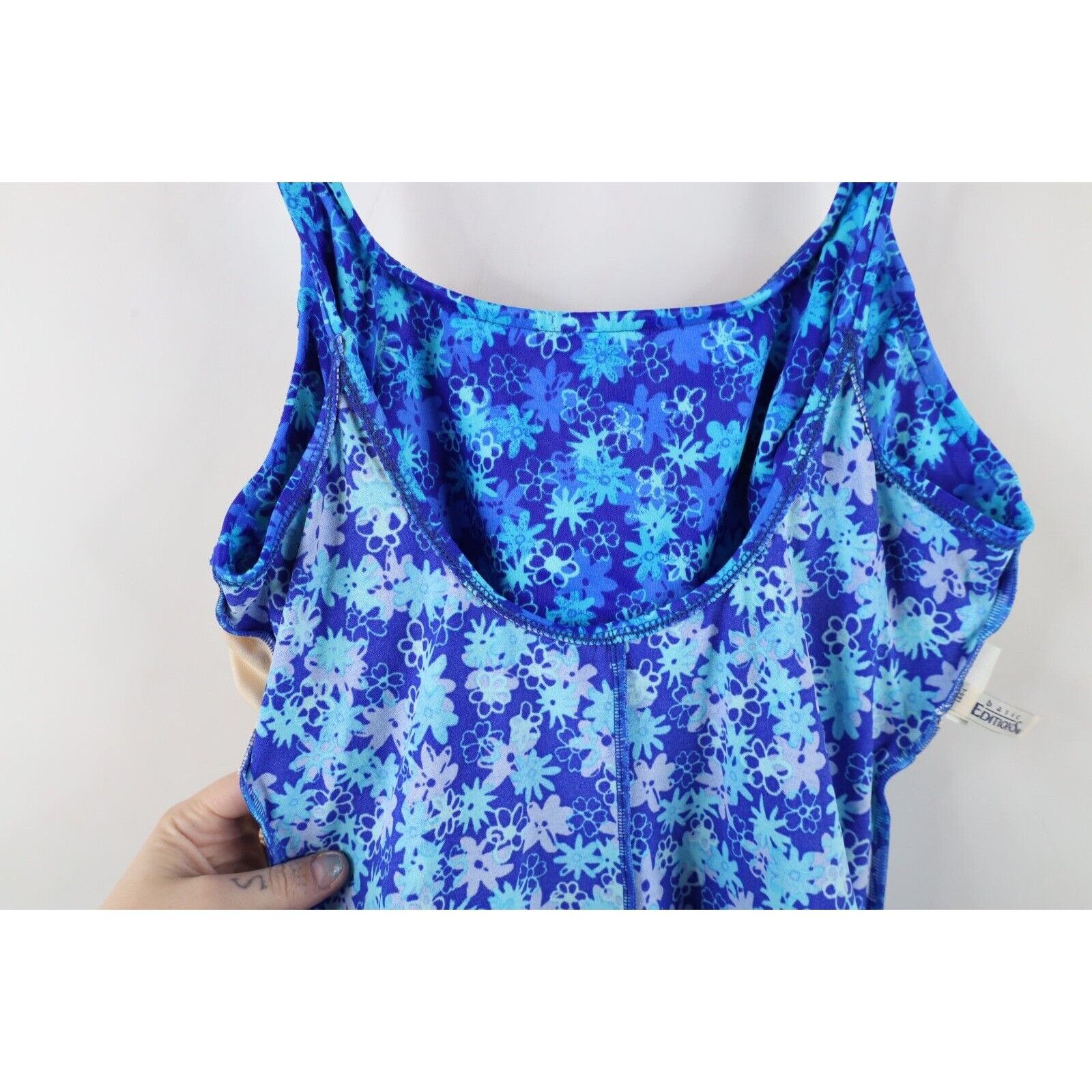 Vintage Vintage 90s Streetwear Flower Floral One Piece Swim Suit Size XXL / US 16-18 / IT 52-54 - 13 Thumbnail