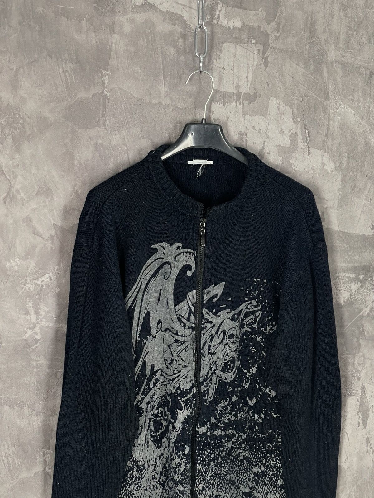 Tribal Streetwear × Vintage Y2K VTG 2000s Japanese 3D Striped Knit Sweater Size US L / EU 52-54 / 3 - 6 Thumbnail