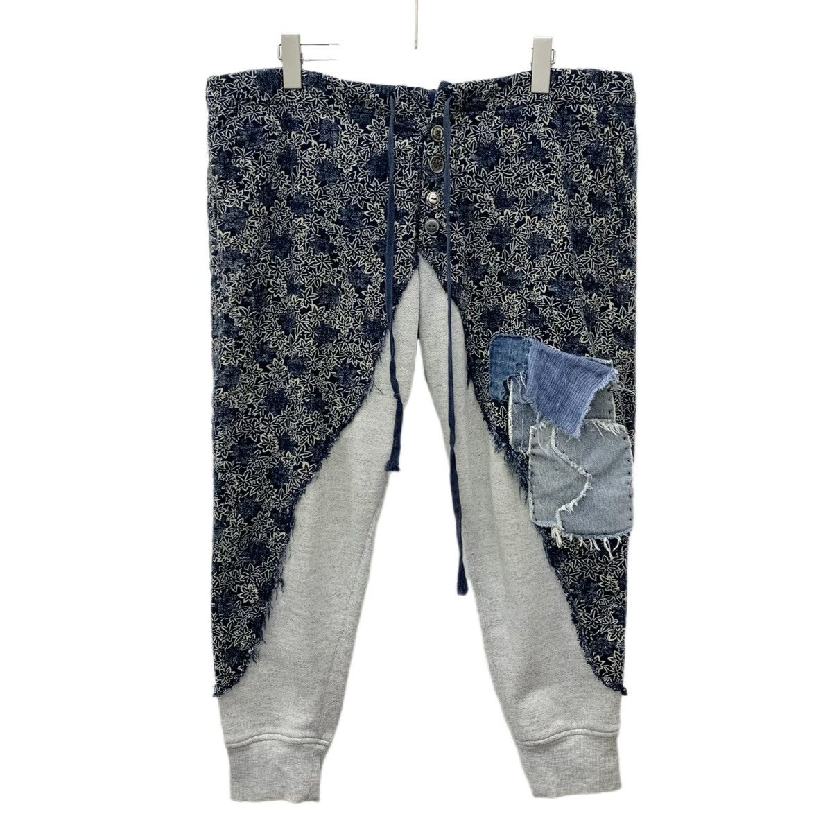 Greg Lauren Greg Lauren Floral Spliced Casual Kangaroo Pants K26WX Size US 36 / EU 52 - 1 Thumbnail