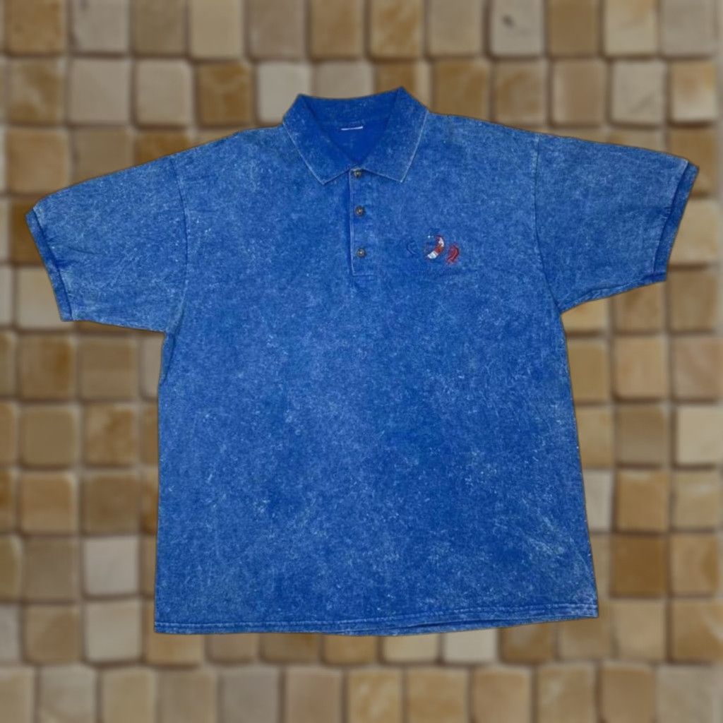 Vintage Arizona Embroidered Cave Art Souvenir Polo Shirt XL Blue Vintage Early 00’s Mens Size US XL / EU 56 / 4 - 1 Thumbnail