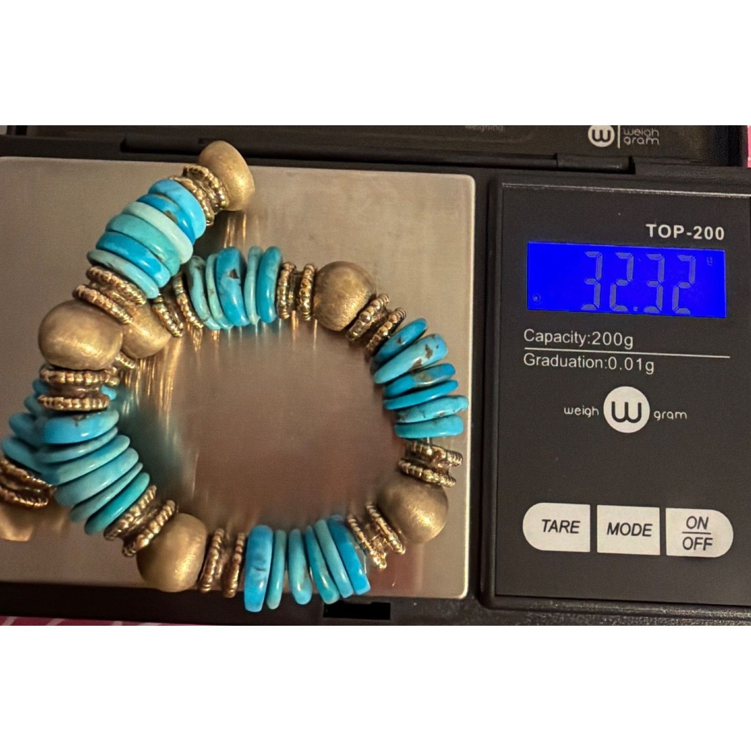Other Vtg Veronese 925 Turquoise Bead Bracelet Italy Gold Vermeil Size ONE SIZE - 5 Thumbnail