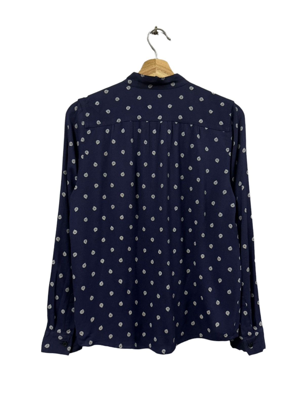 A.P.C. Vtg🔥A.P.C Printed Design Mandarin Collar Rayon Button Up Size US M / EU 48-50 / 2 - 2 Thumbnail