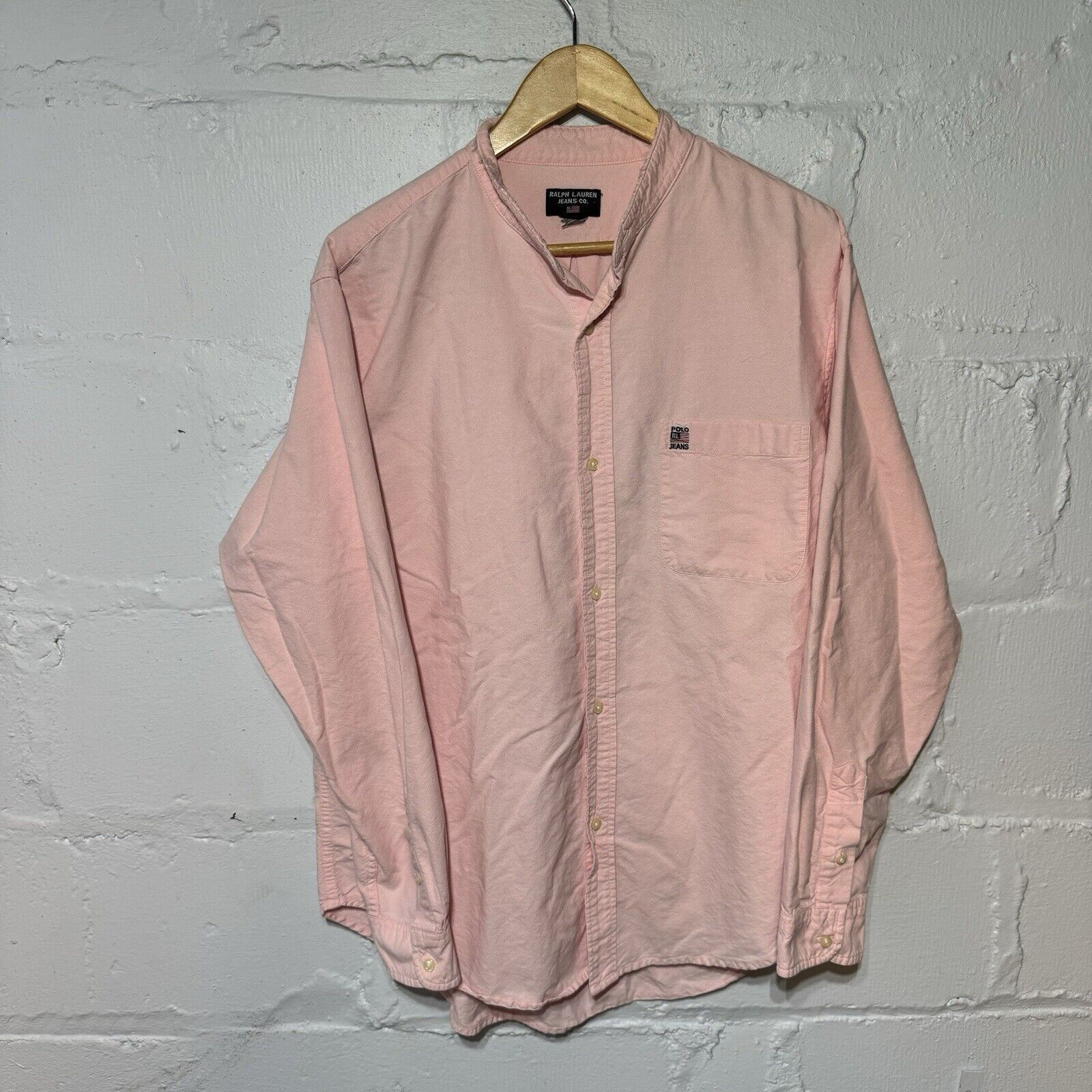 Polo Ralph Lauren Vintage Polo Jeans Co Button Up Shirt Distressed USA Flag L Size US L / EU 52-54 / 3 - 1 Thumbnail