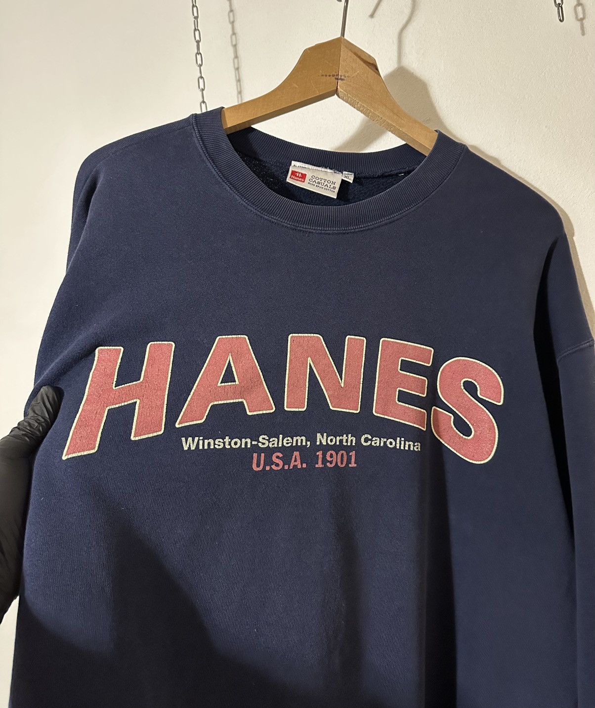 Hanes Hanes 💫VTG Sweatshirt Big Logo Size US XL / EU 56 / 4 - 3 Thumbnail