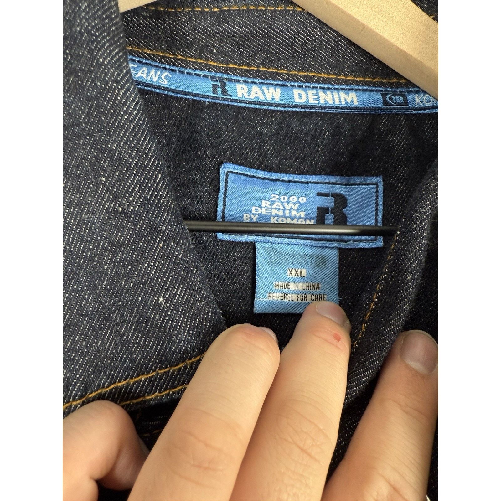 Koman Vintage 2000 Raw Denim Jacket By Koman XXL Size US XXL / EU 58 / 5 - 6 Thumbnail