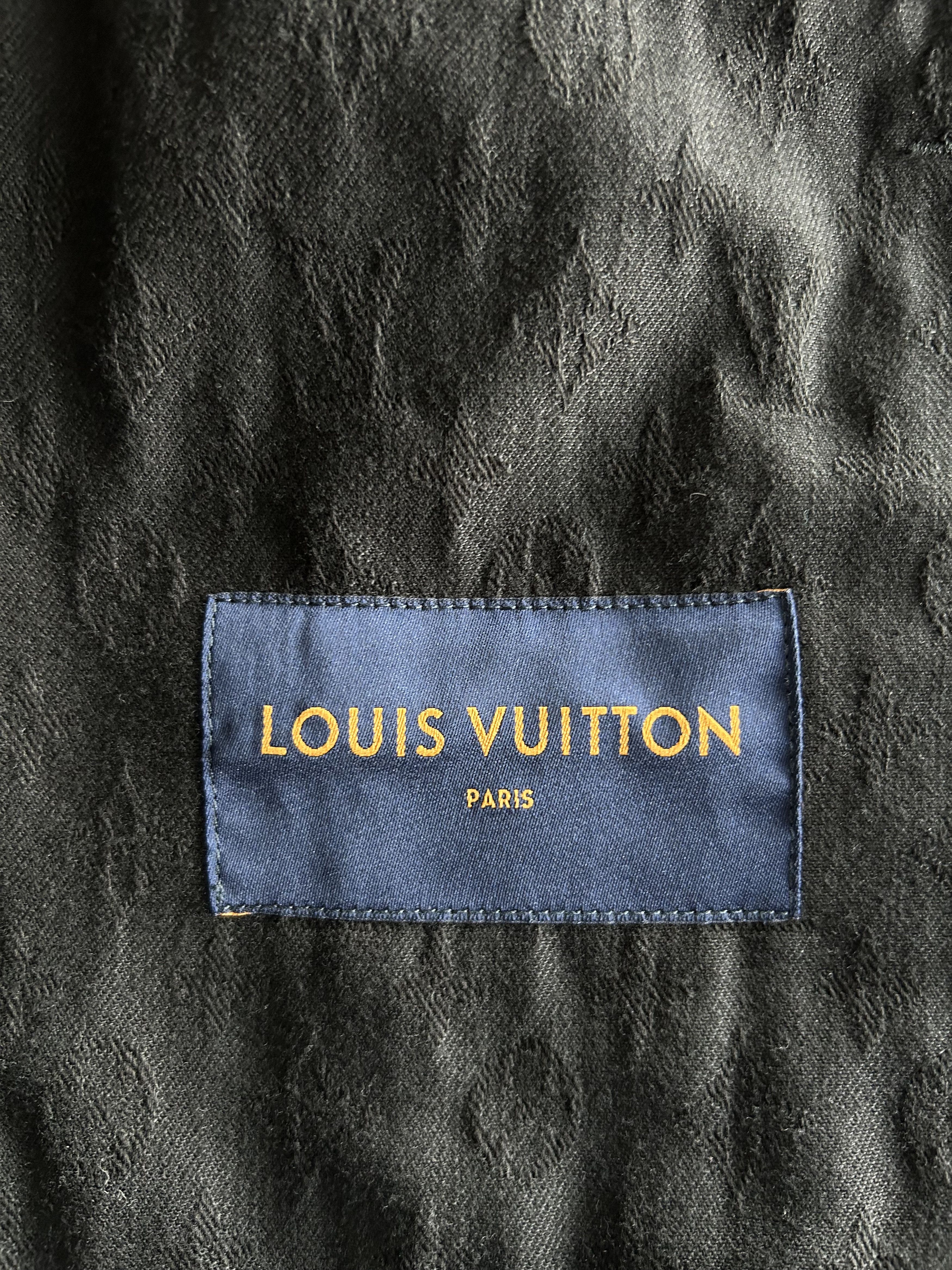 Louis Vuitton Louis Vuitton Black Monogram Denim Jacket Size US L / EU 52-54 / 3 - 3 Thumbnail