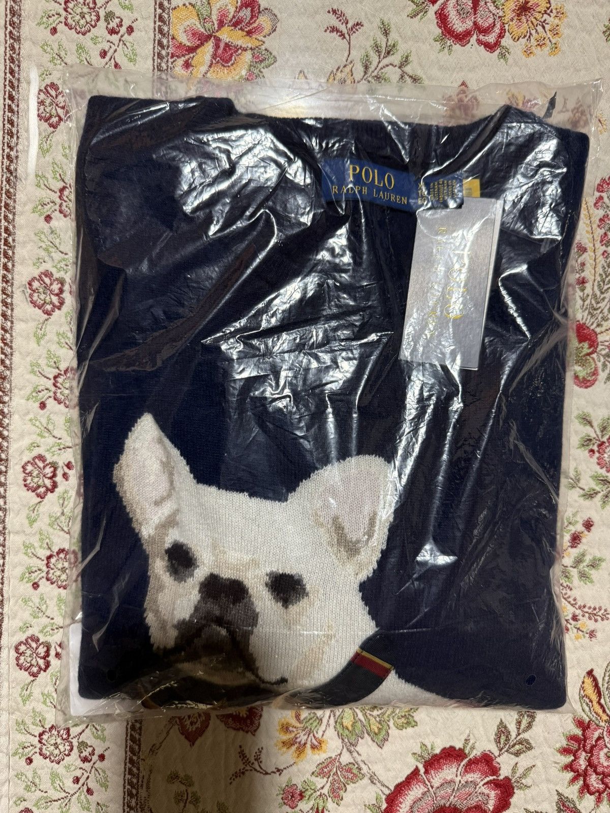 Polo Ralph Lauren Polo Ralph Lauren Dog-Intarsia Cashmere Sweater Frenchie XL Size US XL / EU 56 / 4 - 6 Thumbnail