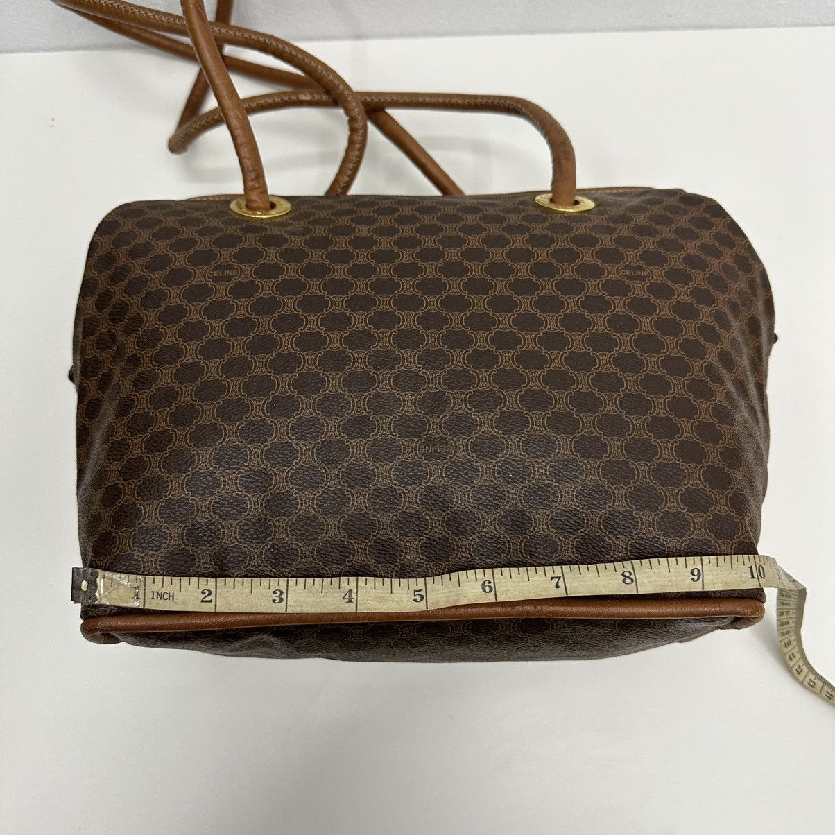 Celine ‼️YES‼️ AUTH. CELINE MACADAM SCHULTERTASCHE SHOULDER LONG BAG Size ONE SIZE - 16 Thumbnail