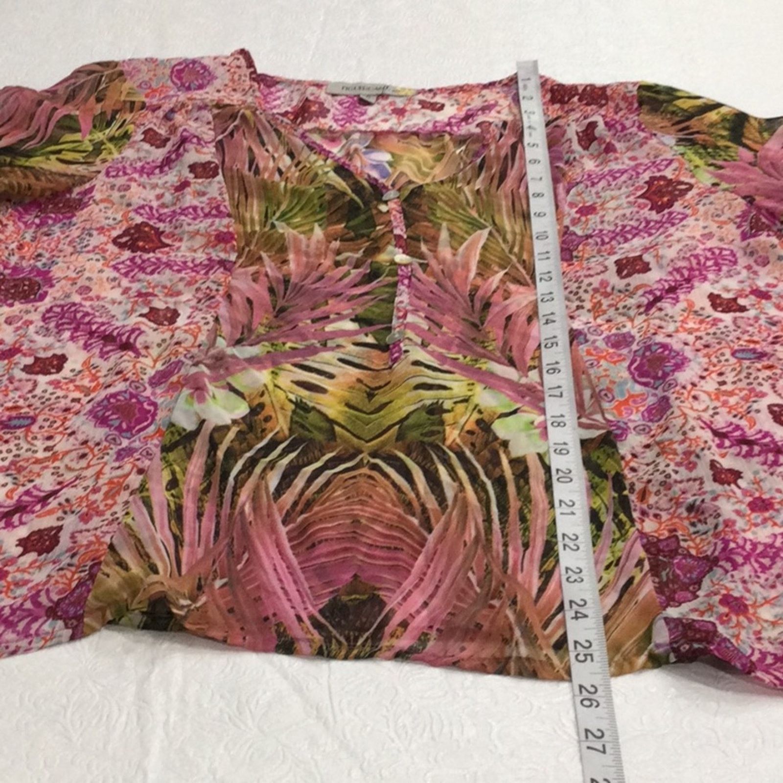 Other Figueroa & Flower Foliage/Floral Print Sheer Top Small Size S / US 4 / IT 40 - 12 Thumbnail
