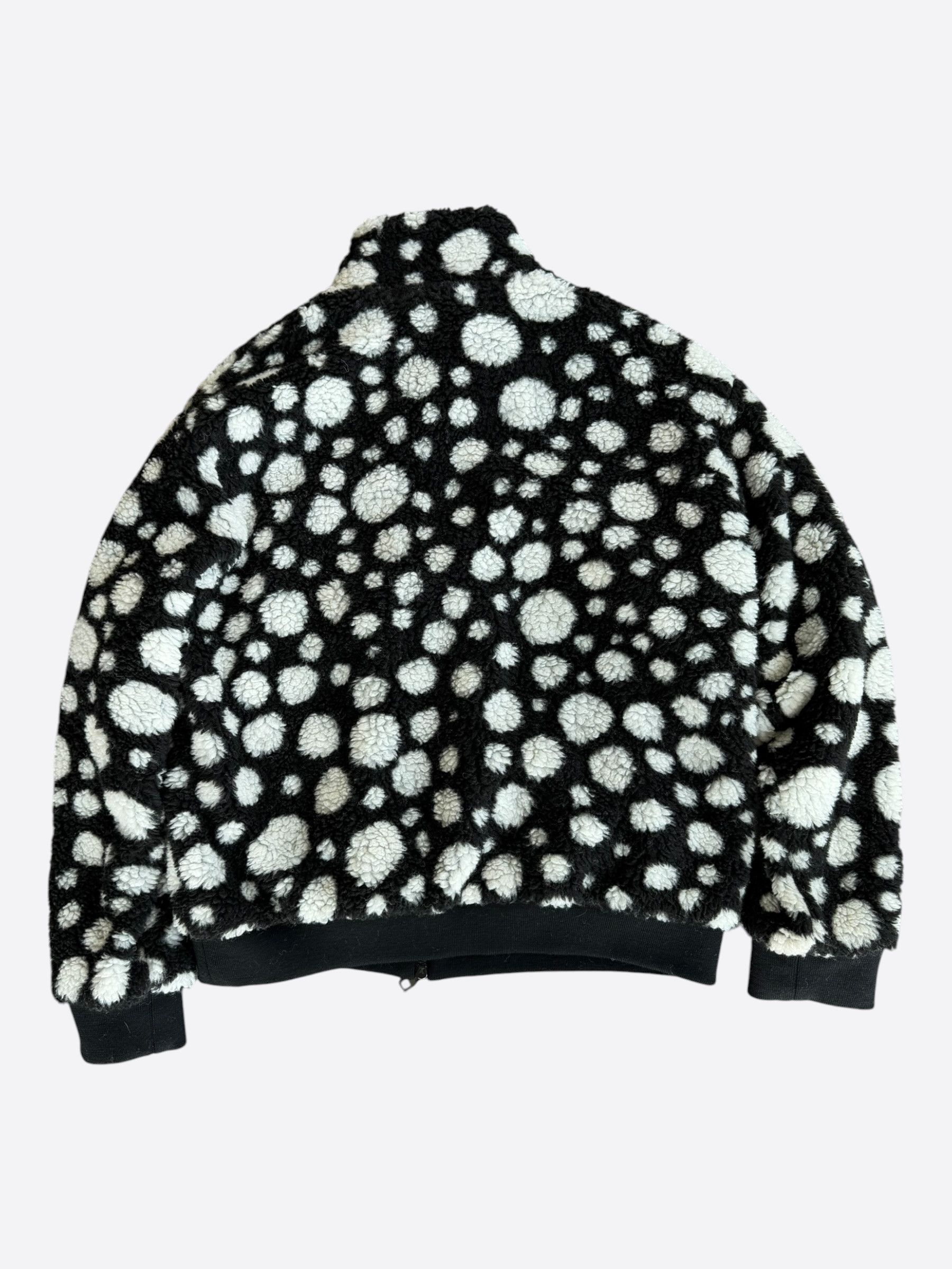 Louis Vuitton Yayoi Kusama Black & White Polka Dot Fleece Jacket Size US XXL / EU 58 / 5 - 2 Thumbnail