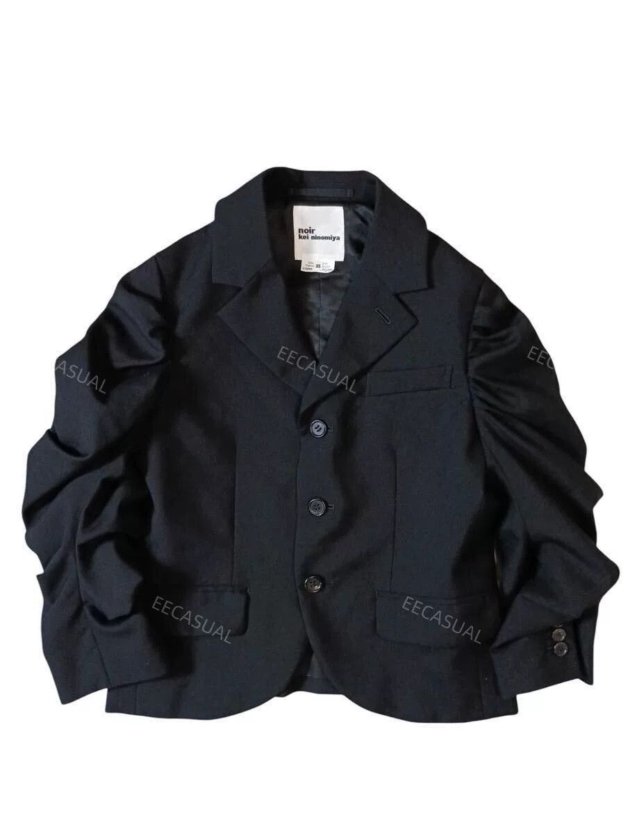 Noir Kei Ninomiya Noir Kei Ninomiya Black Wool Suit Jacket Size US XS / EU 42 / 0 - 1 Thumbnail