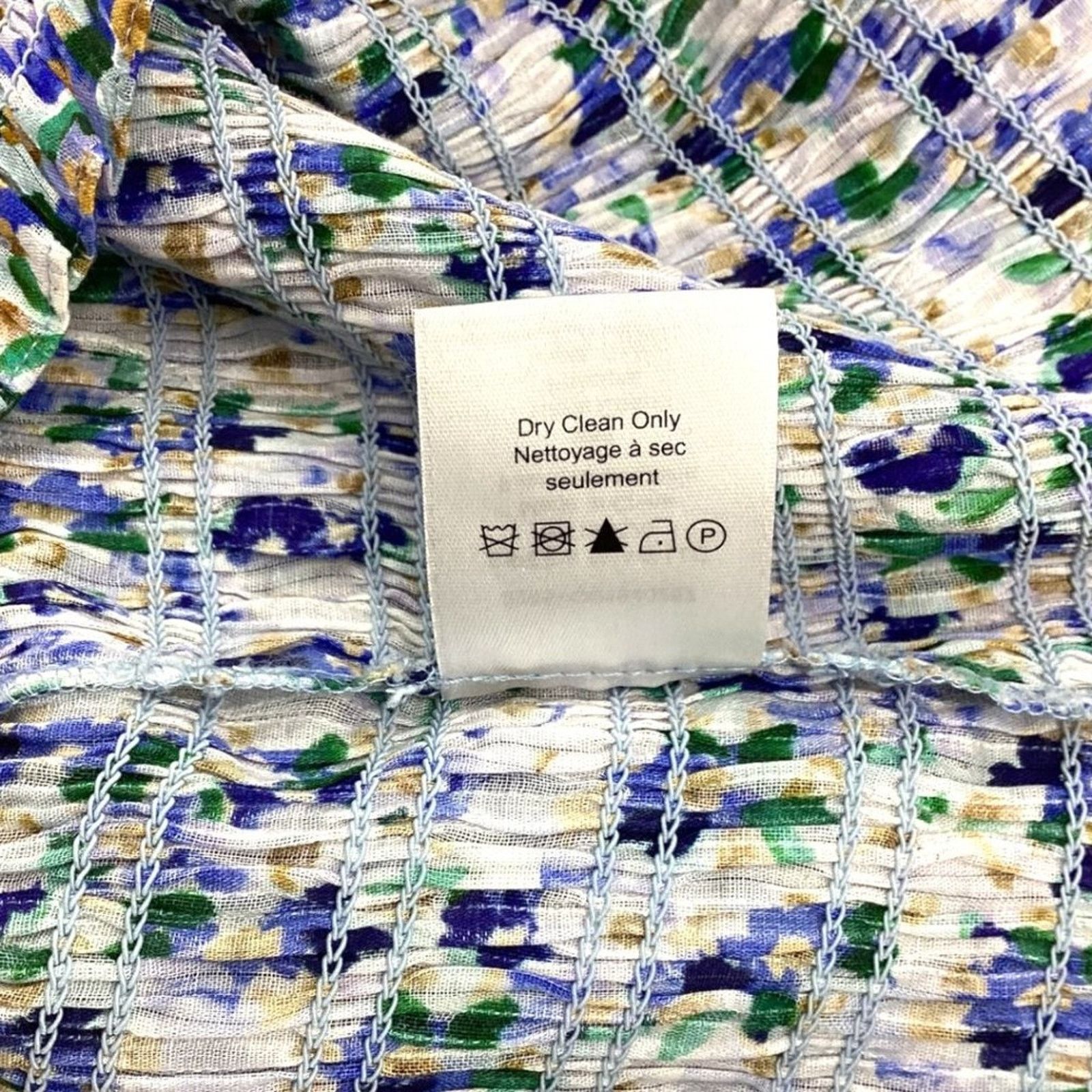 Veronica Beard Veronica Beard Averie Smocked Cropped Tank Blue XL NWOT $298 Size XL / US 12-14 / IT 48-50 - 8 Thumbnail