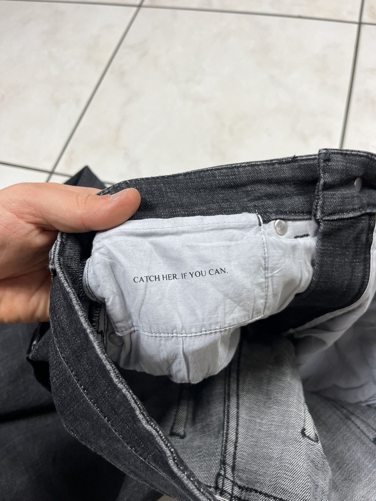 DOROTHEE SCHUMACHER × Designer Dorothee Schumacher flared dark goth denim jeans pants baggy Size 26" / US 2 / IT 38 - 23 Thumbnail