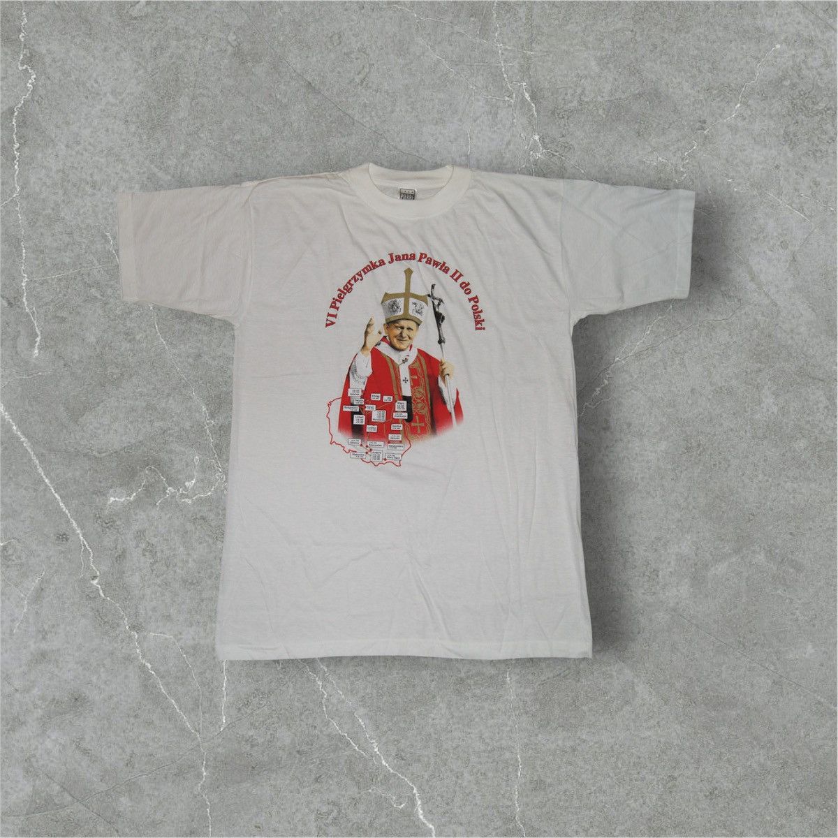 Vintage Pope John Paul II T-shirt Polish Edition Vintage 1997 ! Size US XL / EU 56 / 4 - 1 Thumbnail