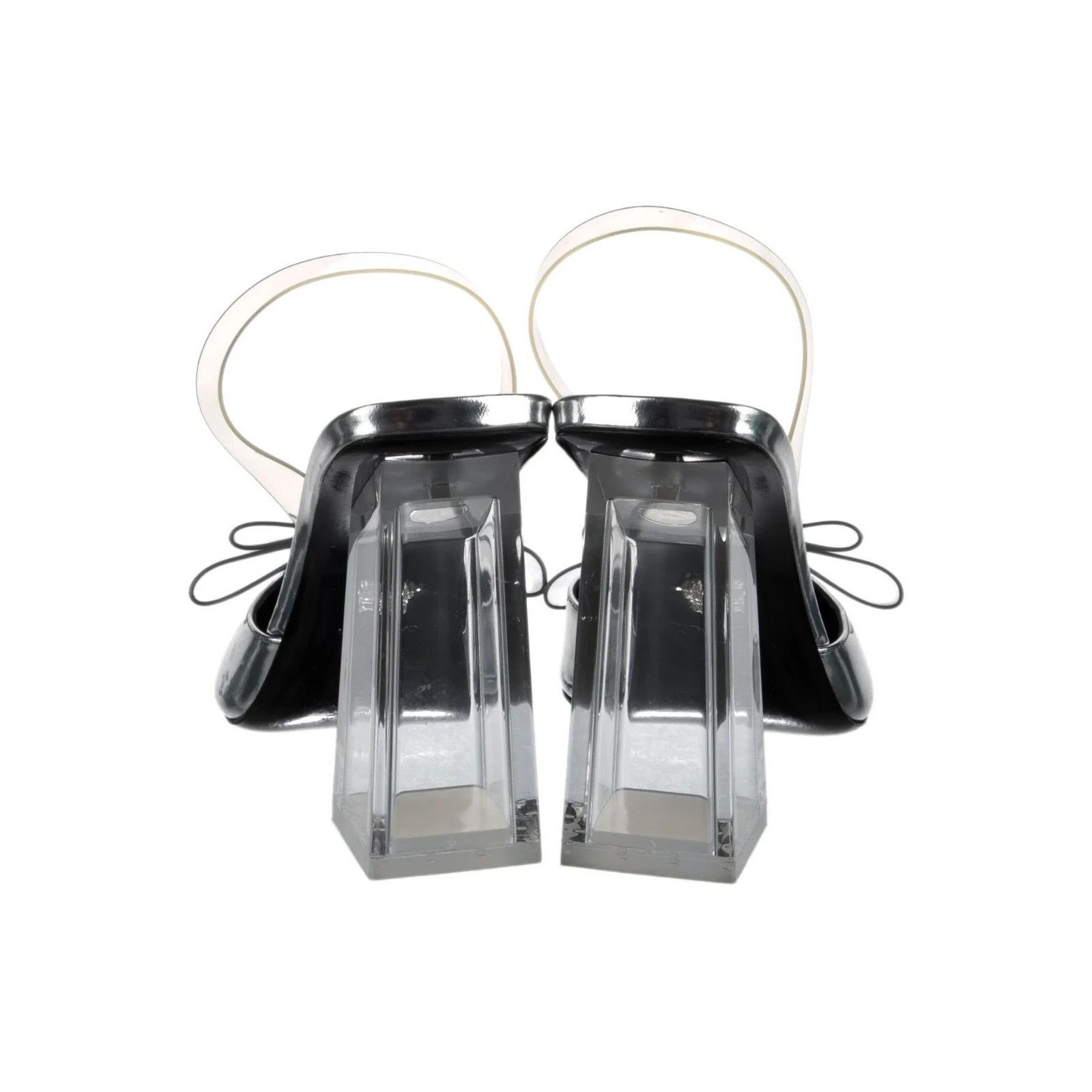 Versace VERSACE SILVER PATENT LEATHER COIN MEDUSA HEAD PUMPS 36 ITA Size US 6 / IT 36 - 6 Thumbnail