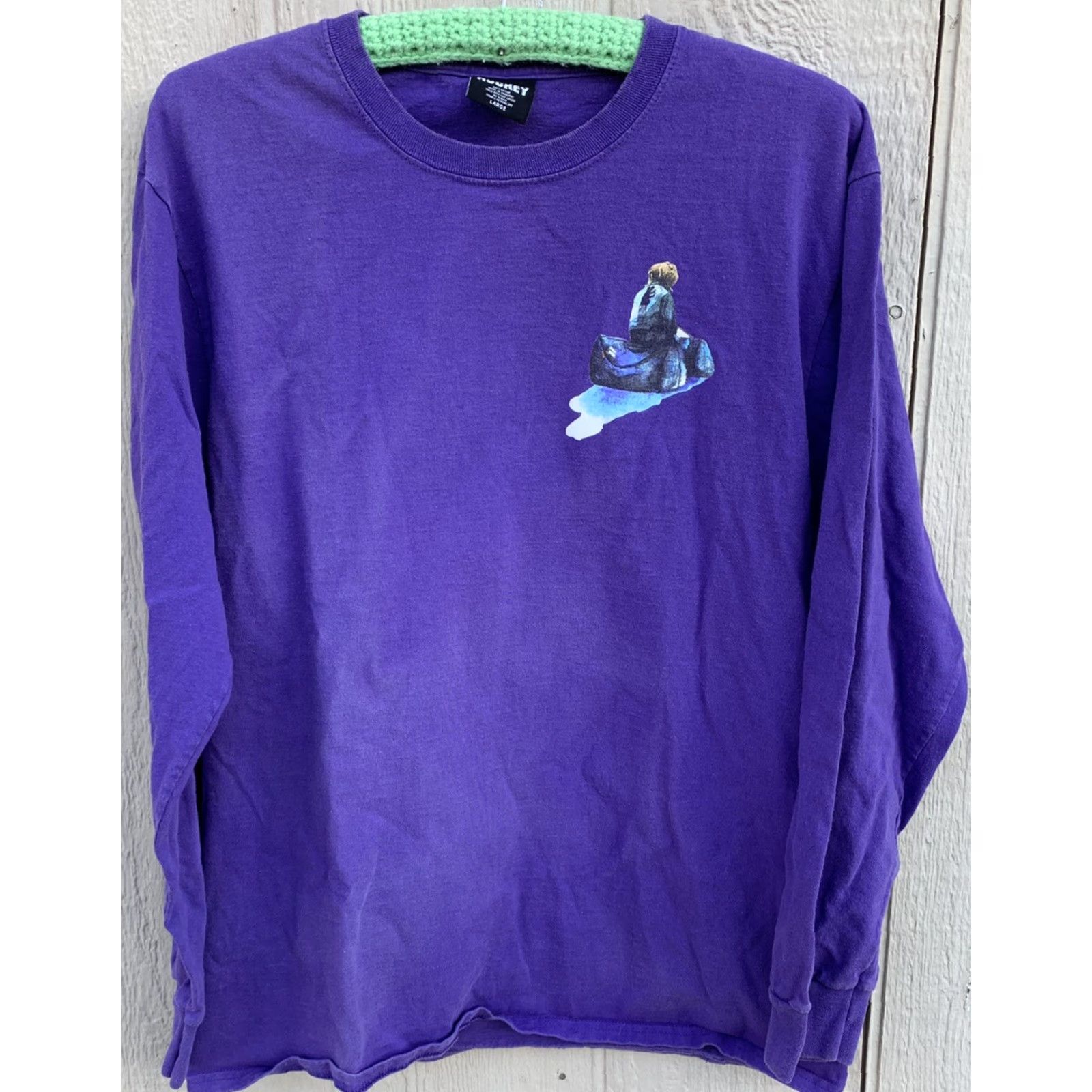 Vintage VINTAGE Hockey Shirt Mens L Purple Graphic Print Burnt House T-Shirt Long Sleeve FA Hockey Size US L / EU 52-54 / 3 - 4 Thumbnail