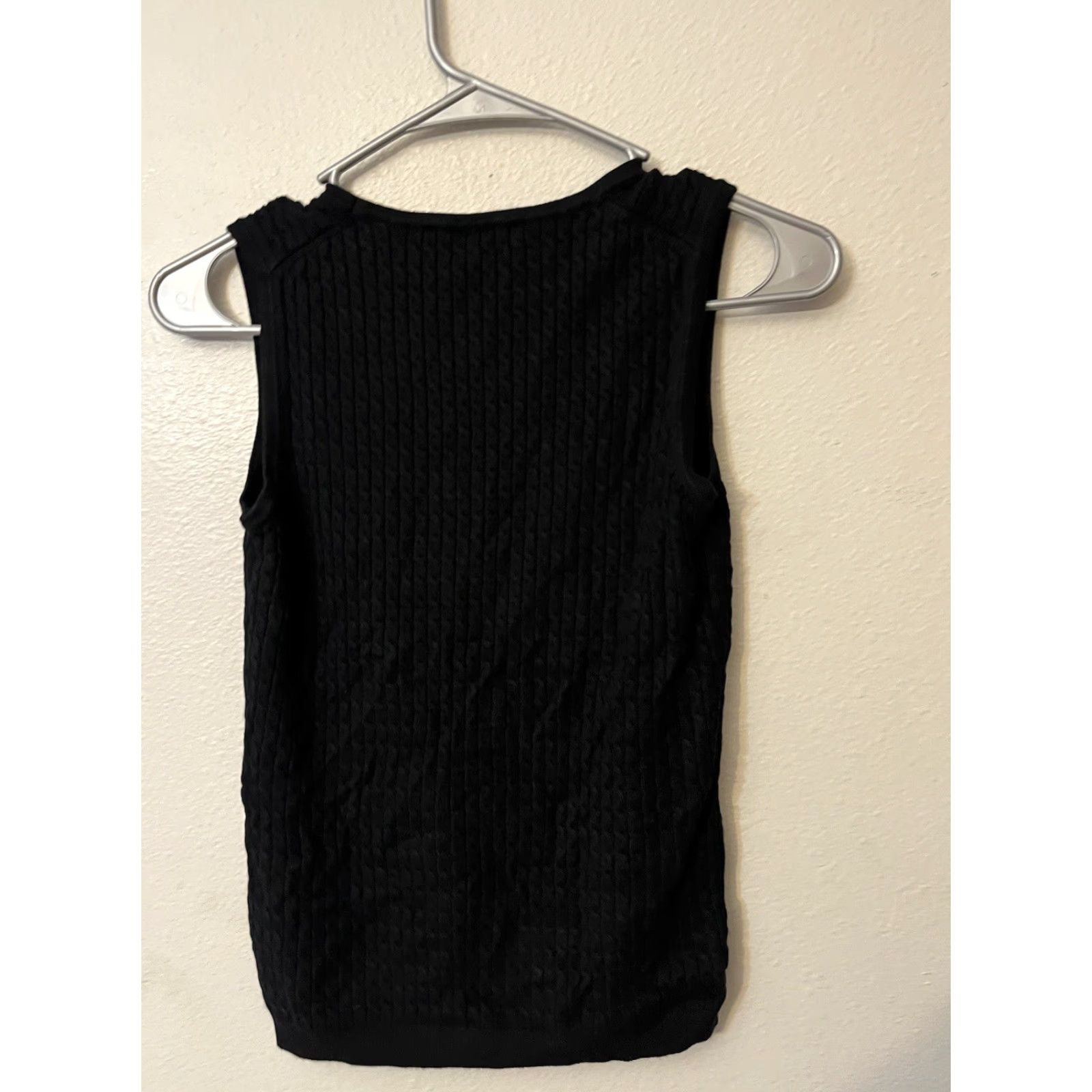 Vintage Truth By Republic Black Sleeveless Sweater Vest Sz Small pullover Size S / US 4 / IT 40 - 3 Thumbnail